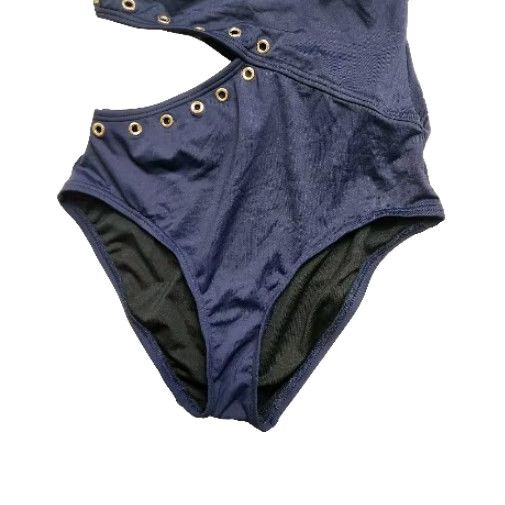 Michael Kors Michael Kors Womens Navy Grommet Cut Out One Piece Swimsuit XS Size ONE SIZE - 3 Thumbnail