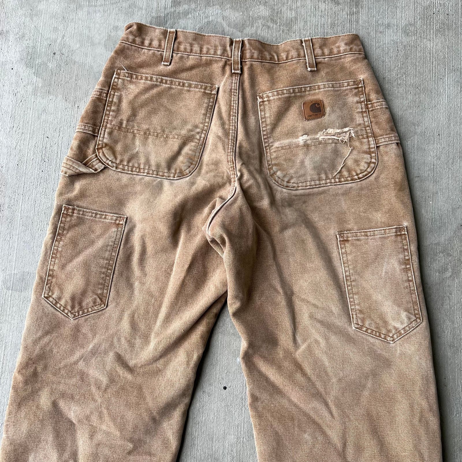 IMG_2434.jpg?v=1762562758&  Vintage Y2K Carhartt brown insulated double knee work pants
