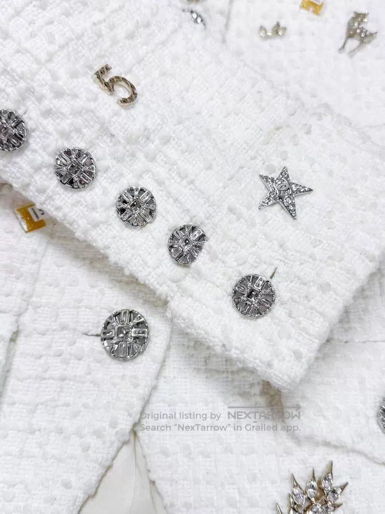 Chanel Chanel Multi-element badge tweed braided four-pocket long- Size XXS / US 00 / IT 34 - 4 Thumbnail