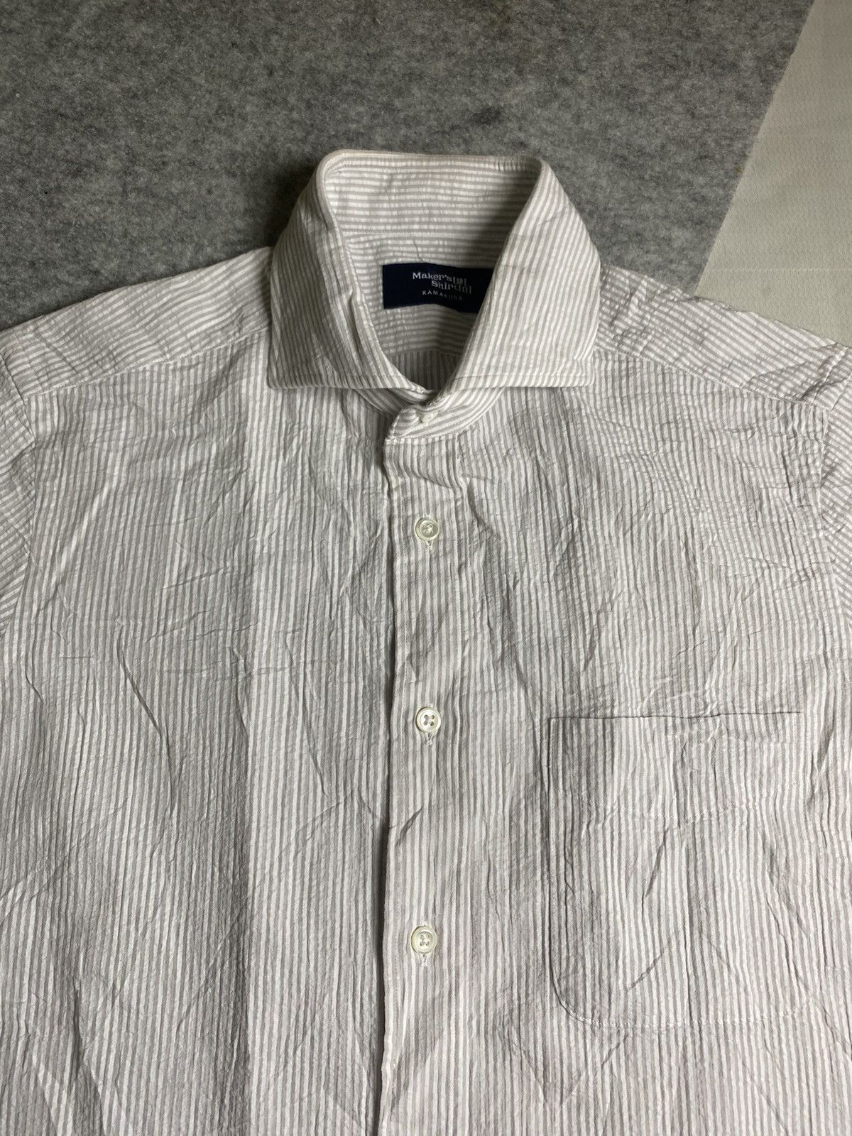 Makers Kamakura Japan Cutaway Crinkle Shirt, Men's — image 3 of 6