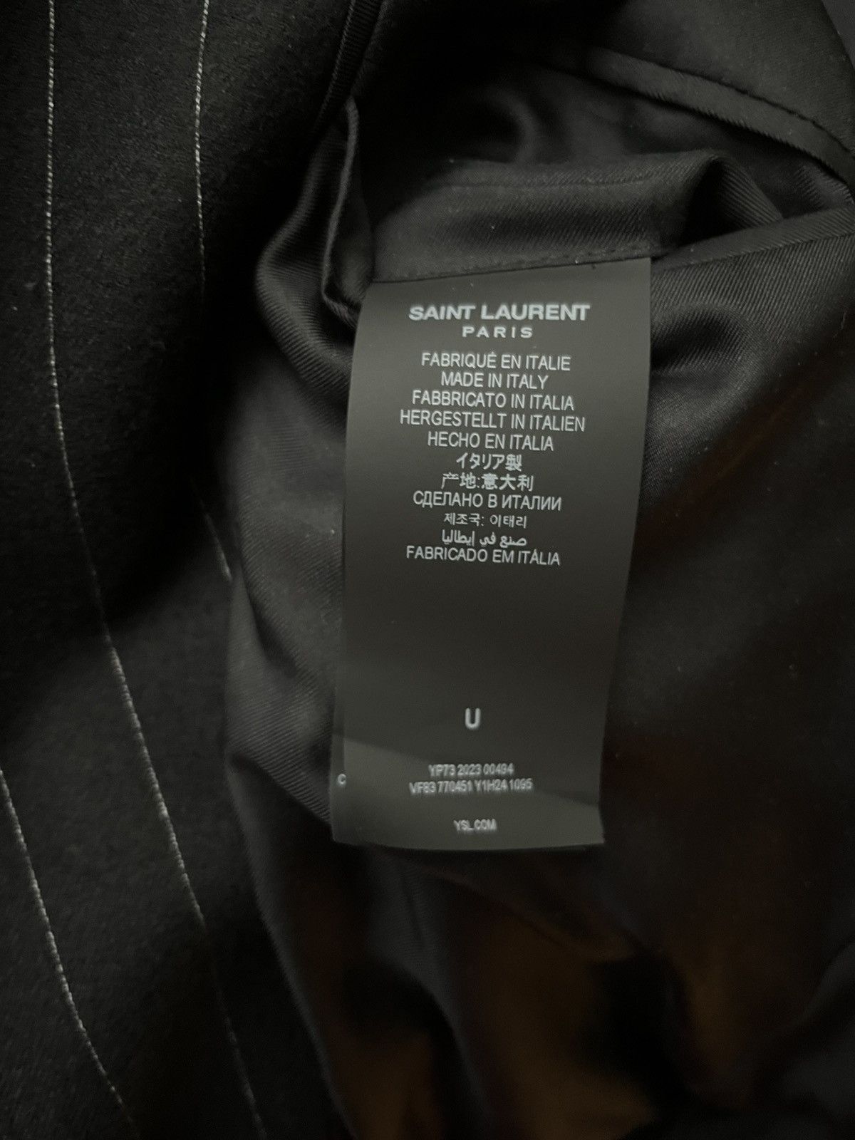 Saint Laurent Paris Saint Laurent 80’s Shoulder Oversize pinstrie Blazer Size ONE SIZE - 7 Thumbnail