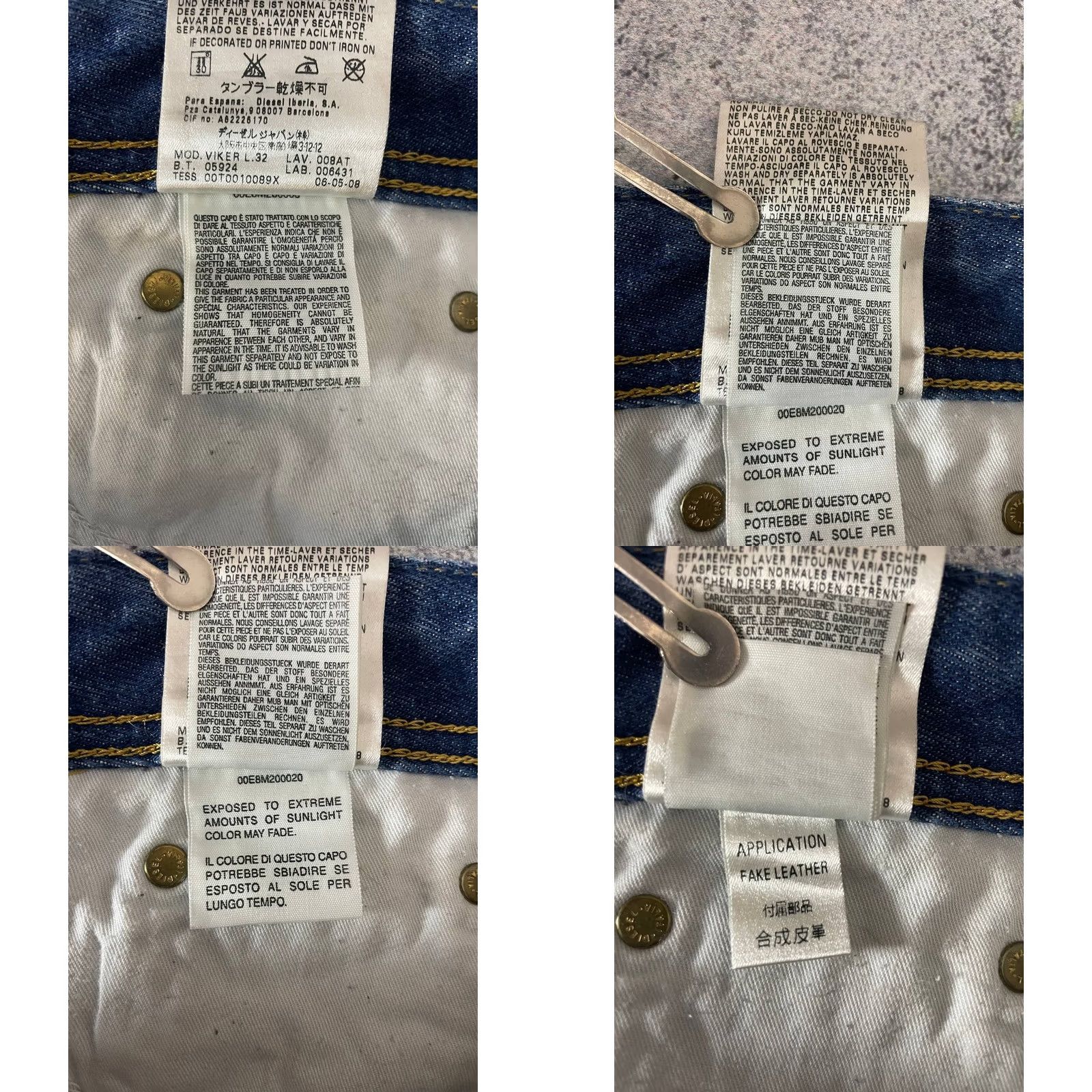 Diesel Diesel Viker Jeans Men Size 28 Blue Denim Cotton Straight Leg Button Belt Loop Size US 28 / EU 44 - 11 Thumbnail