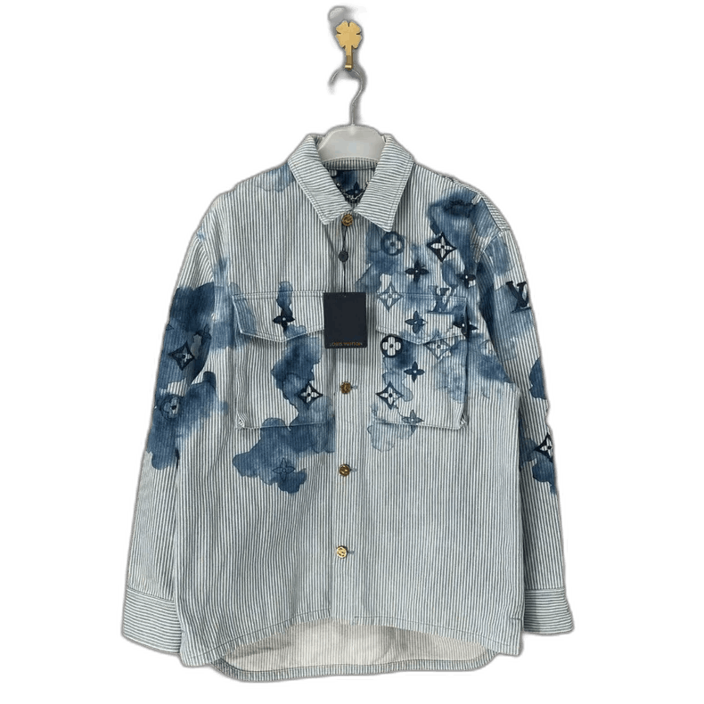 Louis Vuitton Louis Vuitton Blue and White Denim Shirt-yf Size US M / EU 48-50 / 2 - 1 Thumbnail