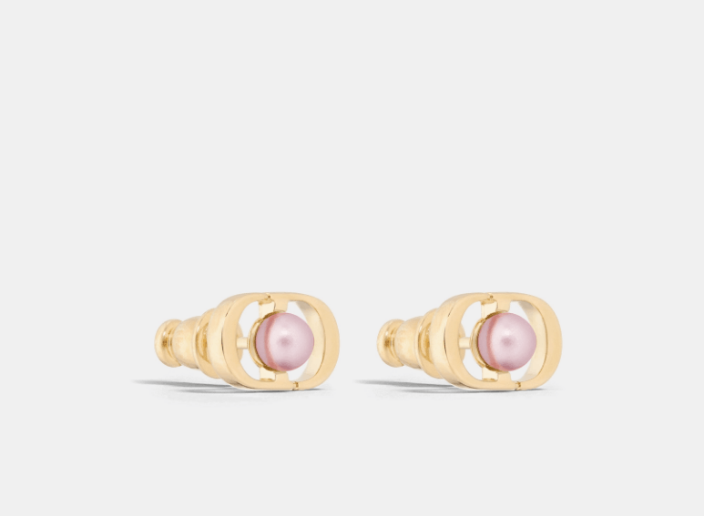 Dior o1w1db10126 E3170W Size : OS / Stud Earrings in Gold/Pink Size ONE SIZE - 1 Thumbnail
