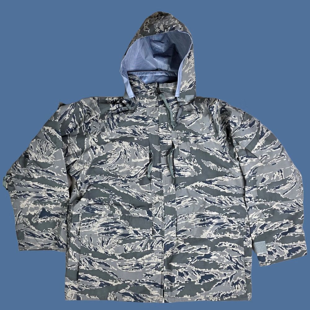 Vintage U.S. Military Parka AIR FORCE TIGER STRIPE Waterproof Size Large Regular All-Purpose Environmental Tiger Stripe Gray Size US L / EU 52-54 / 3 - 1 Thumbnail