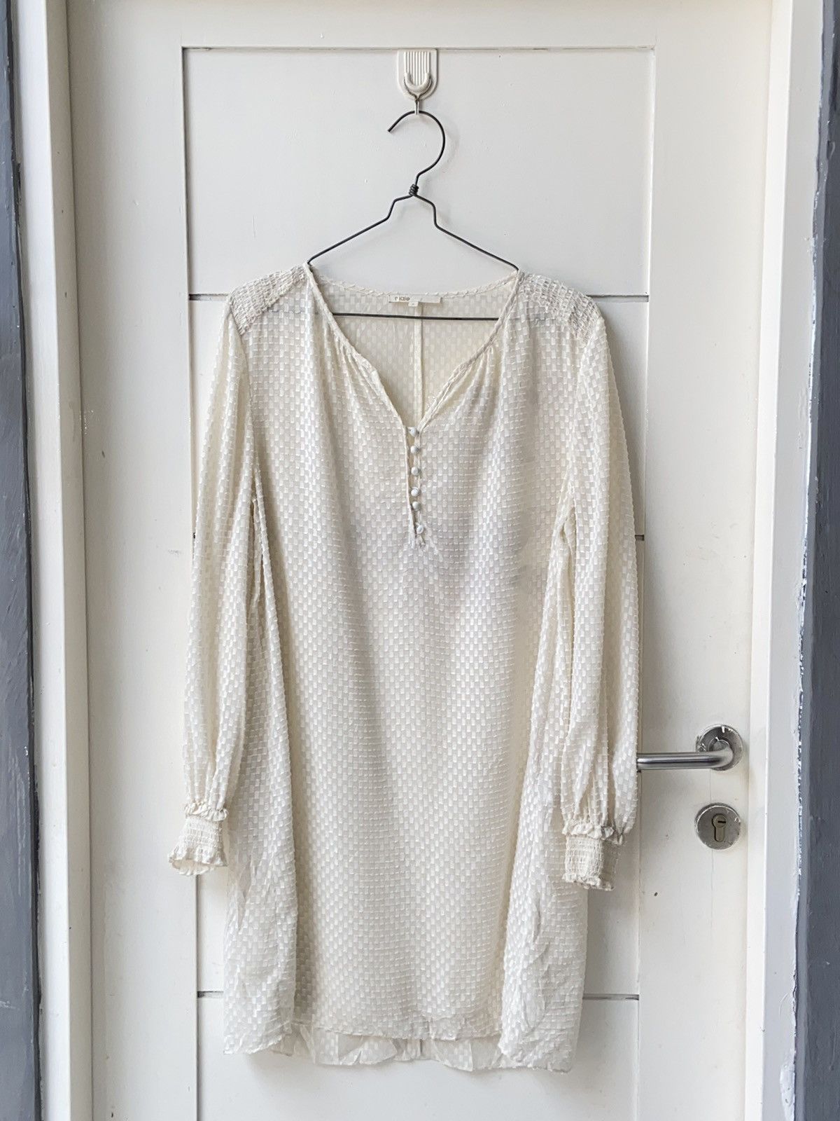Maje MAJE White Motive Dress Size M / US 6-8 / IT 42-44 - 9 Thumbnail