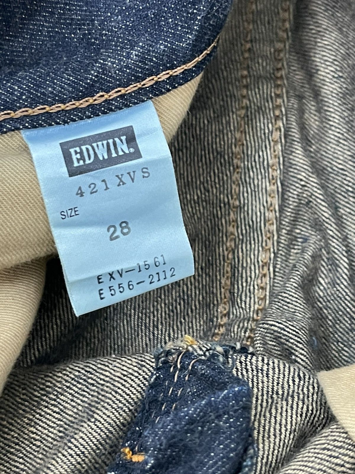 Japanese Brand Flare Jeans Edwin Japan Distress Boot Cut 7🟦3 Size US 31 - 19 Thumbnail