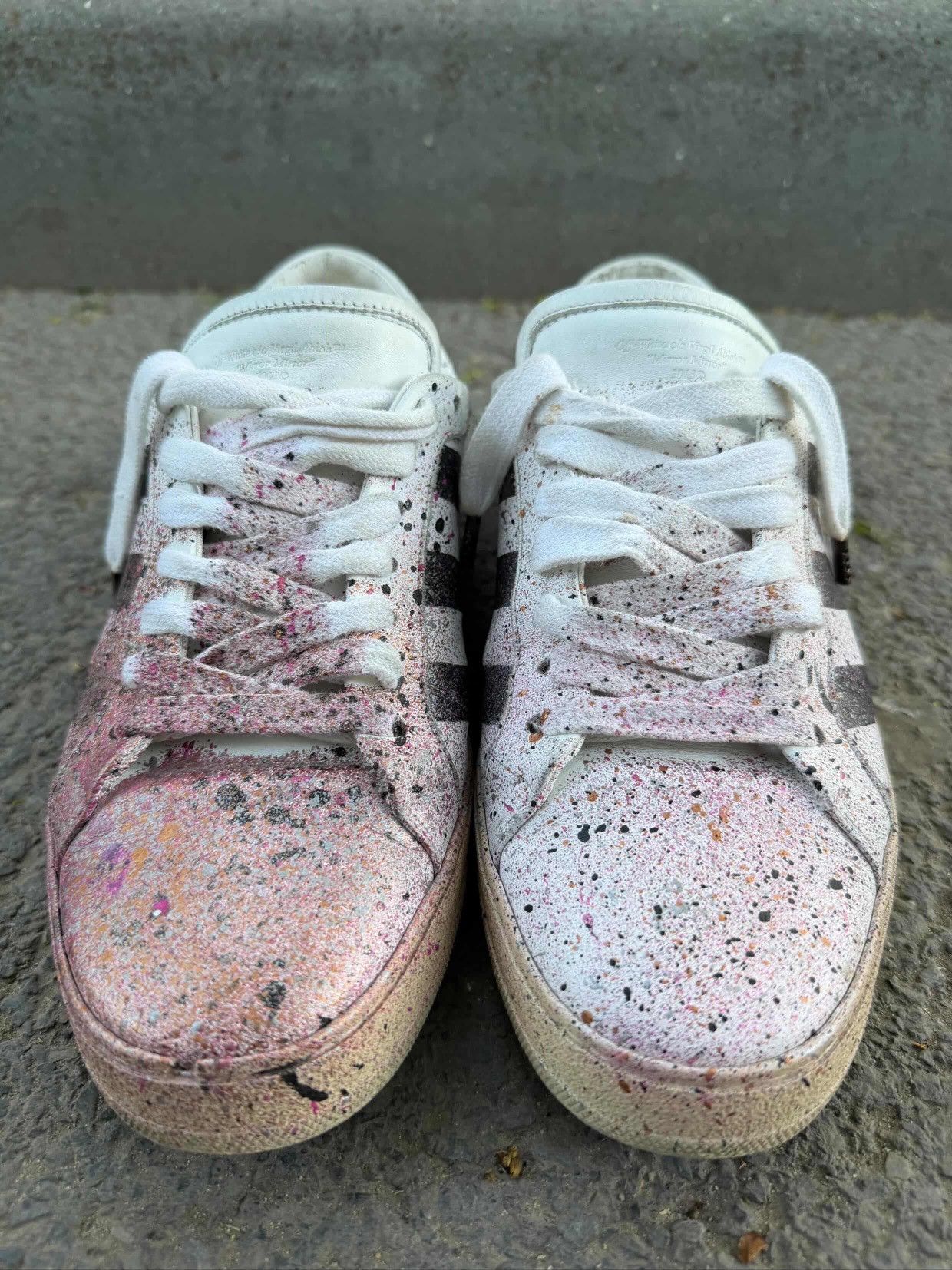 Off-White Off White White & Black Diagonal classic Sneakers Size US 8 / IT 38 - 3 Thumbnail