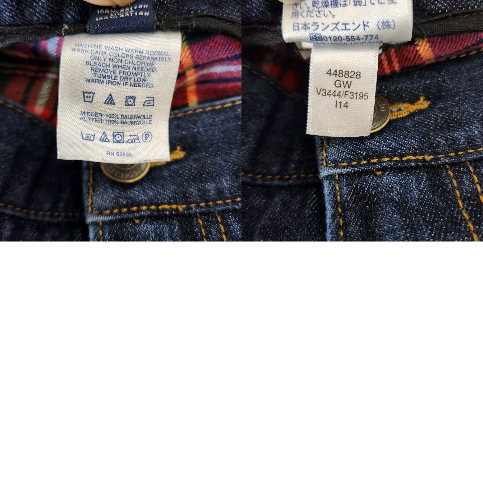 Lands' End VINTAGE Lands' End Mens Comfort Waist Flannel-Lined Straight Leg Jeans-Size 38x30 Blue Cotton 5-Pocket Regular Workwear Mens Size US 38 / EU 54 - 8 Thumbnail
