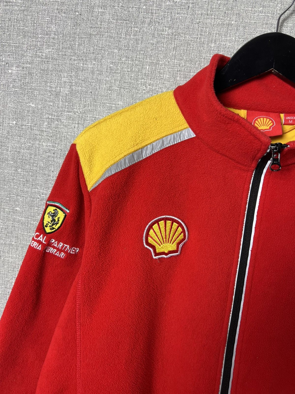 Ferrari Vintage Ferrari Shell Formula 1 Zip Up Fleece Jacket Size US M / EU 48-50 / 2 - 3 Thumbnail