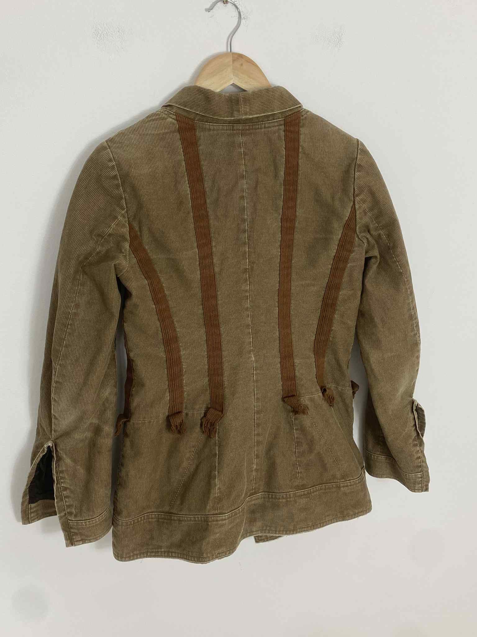 Dries Van Noten × Vintage Dries Van Noten Archive Corduroy Tied Jacket Distressed Size M / US 6-8 / IT 42-44 - 5 Thumbnail