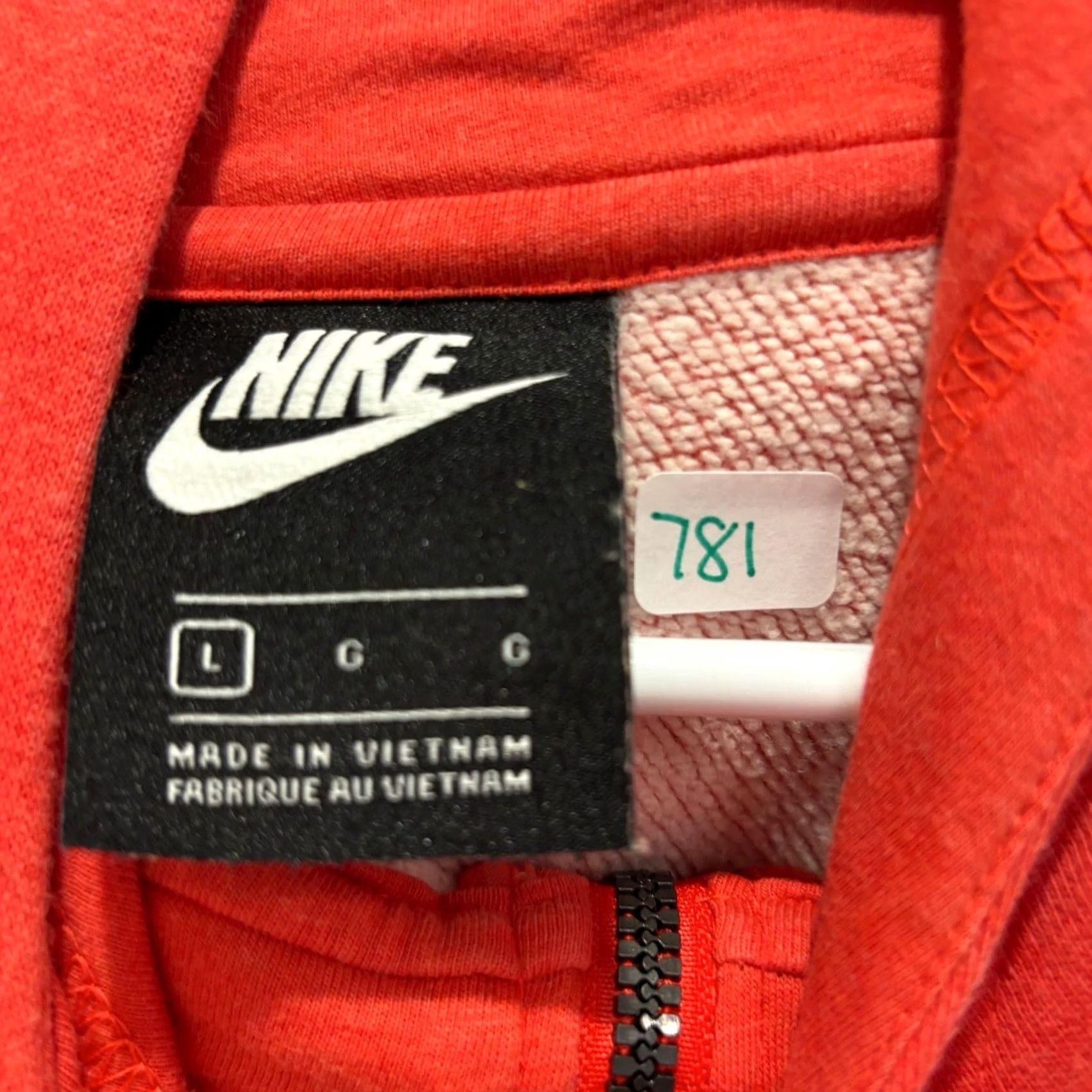Nike Nike Mens Red Hoodie Large Futura Back Logo Half Zip Raglan Fleece Sweatshirt Size US L / EU 52-54 / 3 - 2 Thumbnail