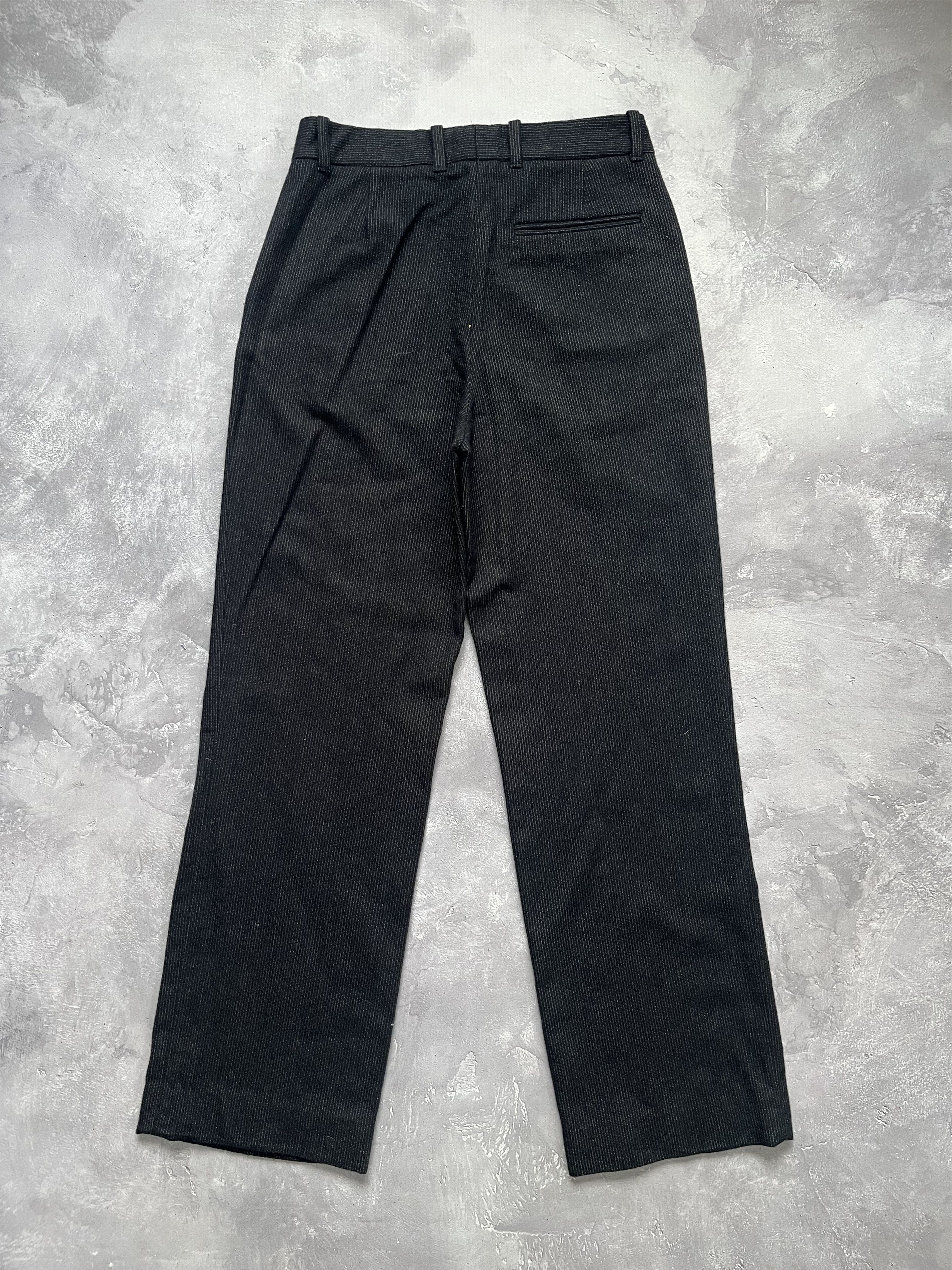 Folk FOLK Pinstripe Wool Trousers Pants Black Size 1/XS Size US 28 / EU 44 - 6 Thumbnail