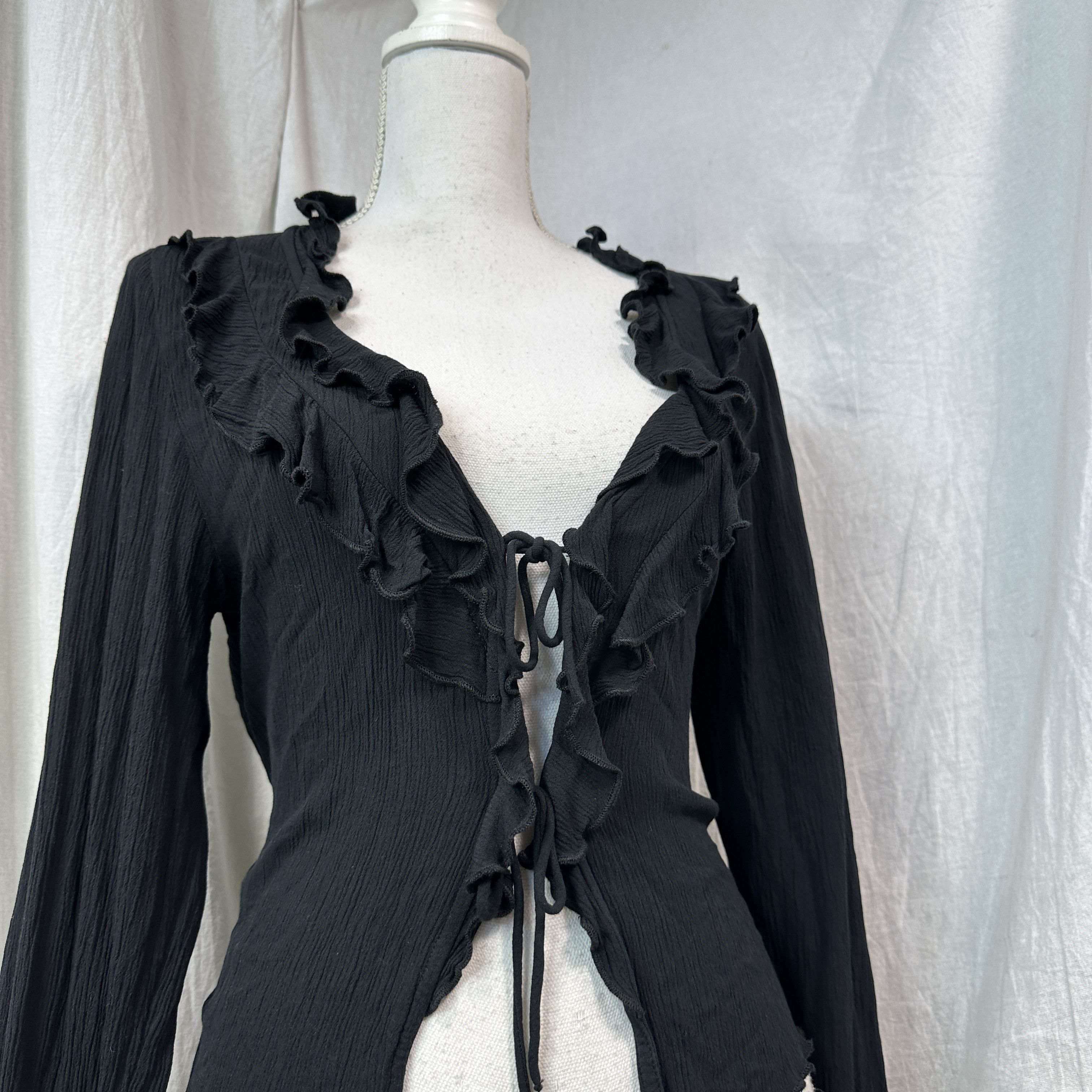 Vintage Vintage Avant Garde Grunge Ruffled Pleated Shirt/Top Y2K Size M / US 6-8 / IT 42-44 - 2 Thumbnail