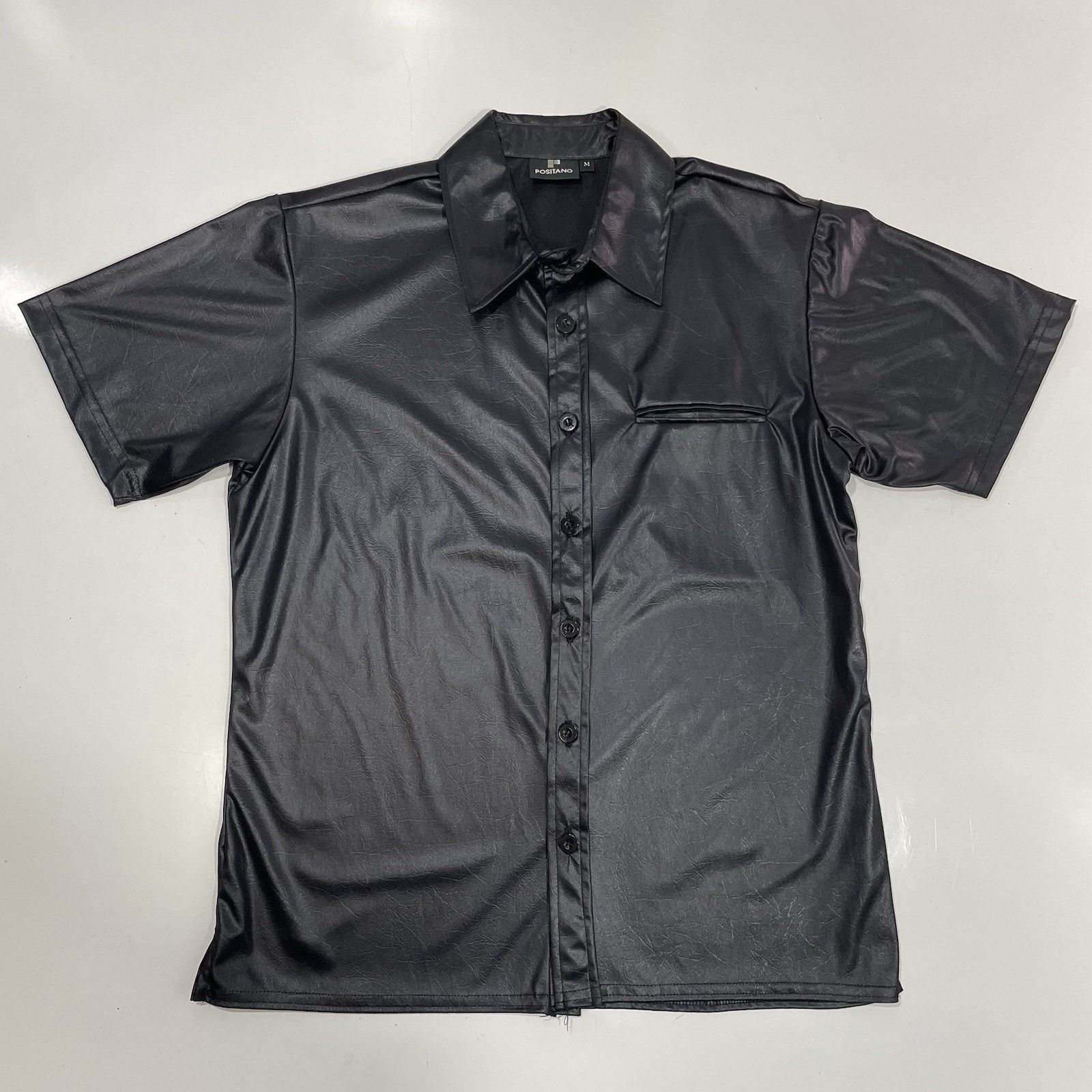 Hot Topic VTG POSITANO Black Belted Shirt Men’s M Club Rave Lounge Size US M / EU 48-50 / 2 - 2 Thumbnail
