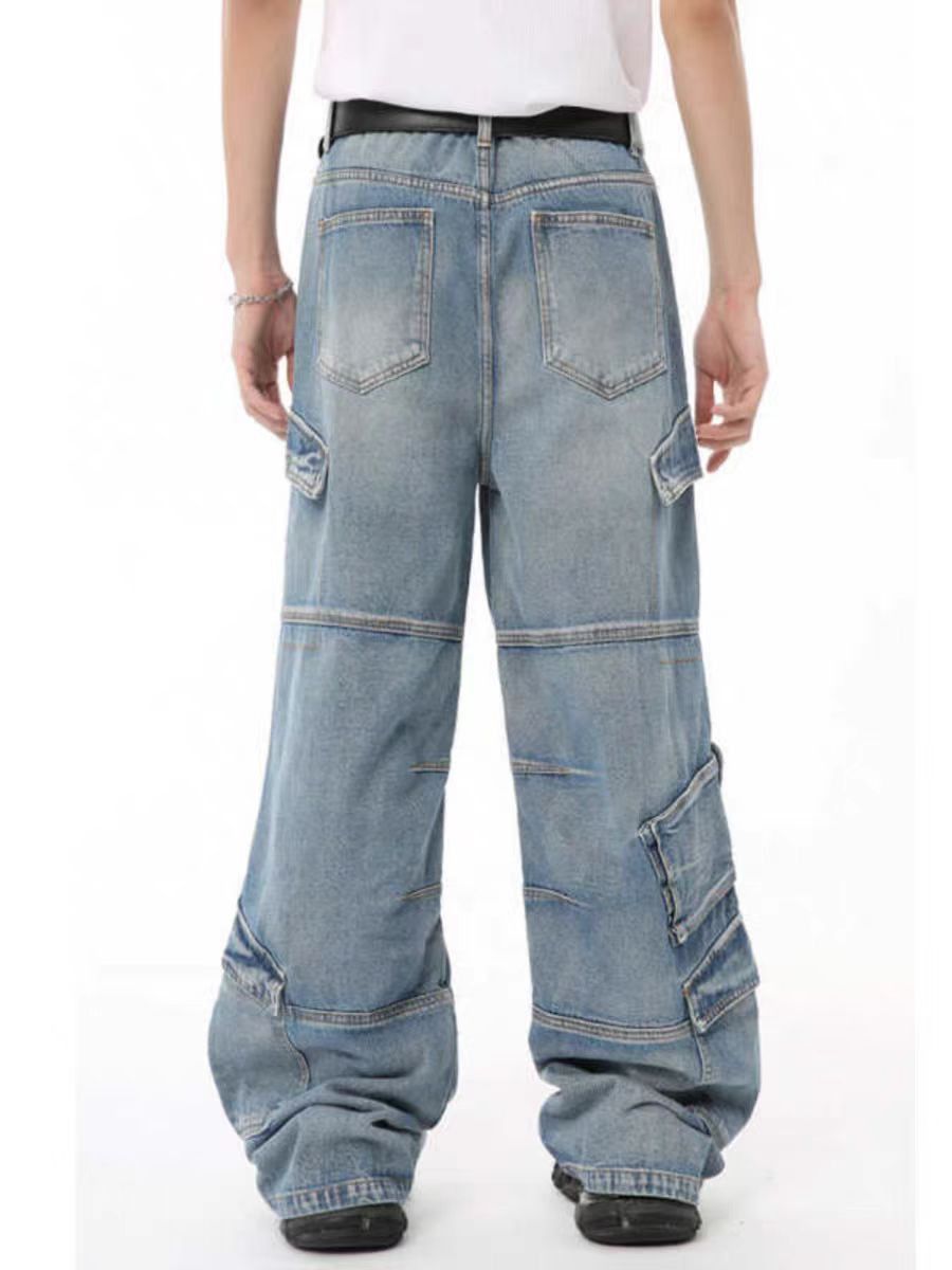 Japanese Brand × Jean Retro washed street hip-hop baggy jeans Size US 32 / EU 48 - 2 Thumbnail