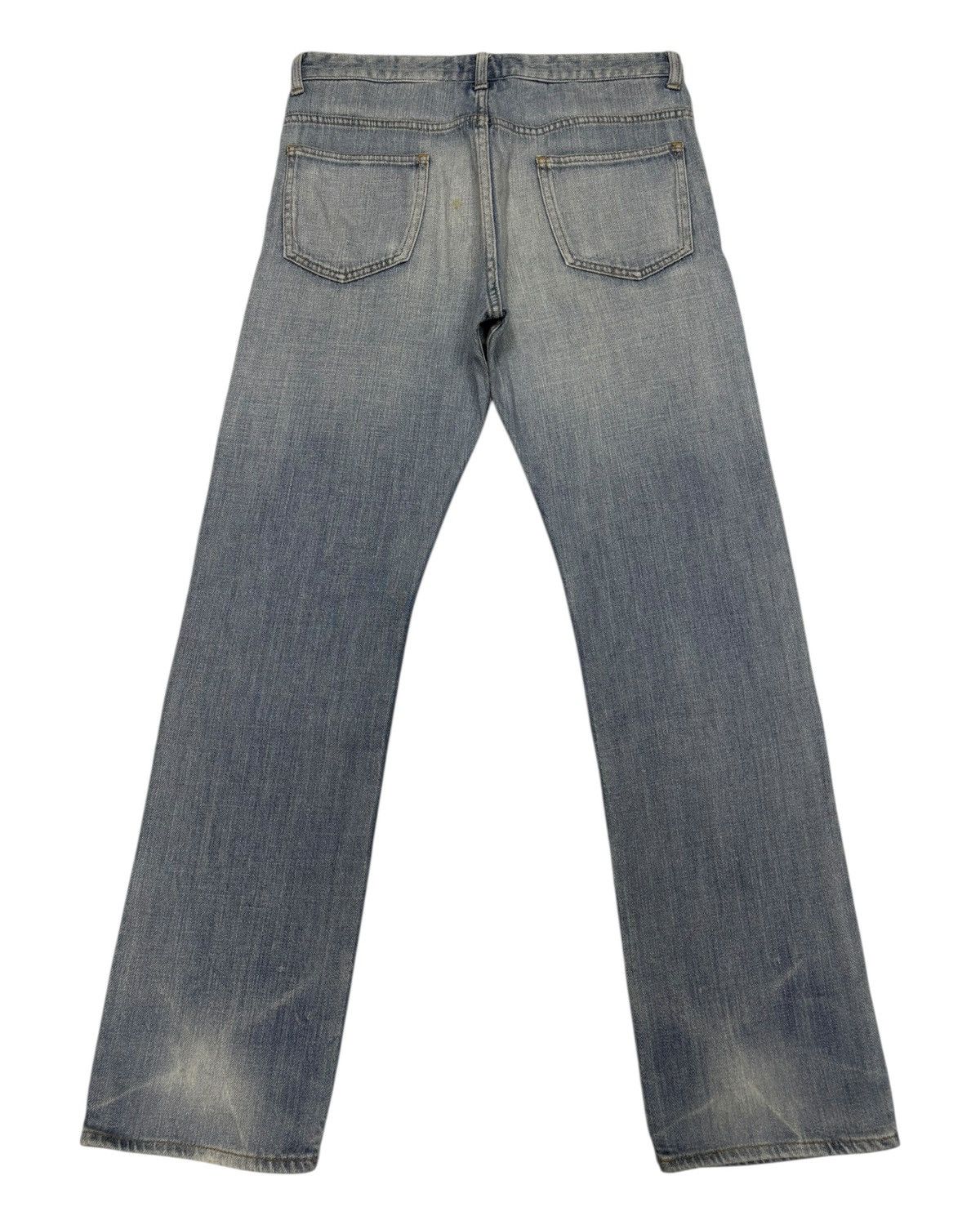 Junya Watanabe SLOWGUN JAPAN BLUE WASH FADED DISTRESSED DENIM JEANS SLIM Size US 30 / EU 46 - 2 Thumbnail