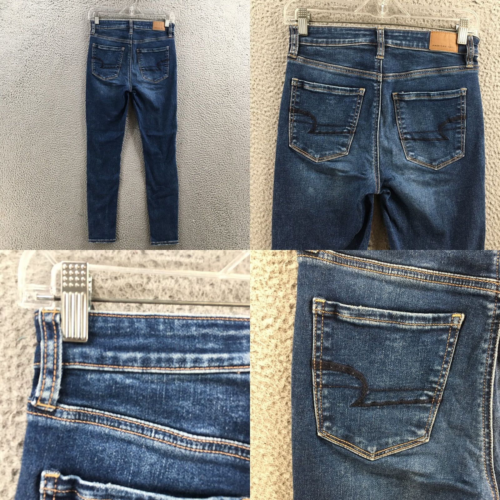 American Eagle Outfitters American Eagle Outfitters Jegging Jeans Women 2S 27x25.5 Blue Denim Distressed Regular Waist 27 Inseam 25.5 Cotton Blend Denim Size 26" / US 2 / IT 38 - 9 Thumbnail