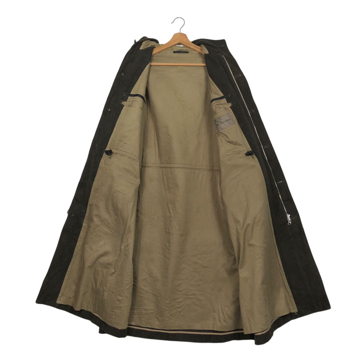 Y's for Men 🔥RICH DARK GREEN VINTAGE LONG OVERCOAT WOOL Y’S FOR MEN Size US L / EU 52-54 / 3 - 13 Thumbnail