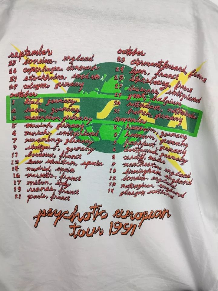Vintage Vintage Tesla Psychotic European Tour 1991 t shirt Size US XL / EU 56 / 4 - 12 Thumbnail