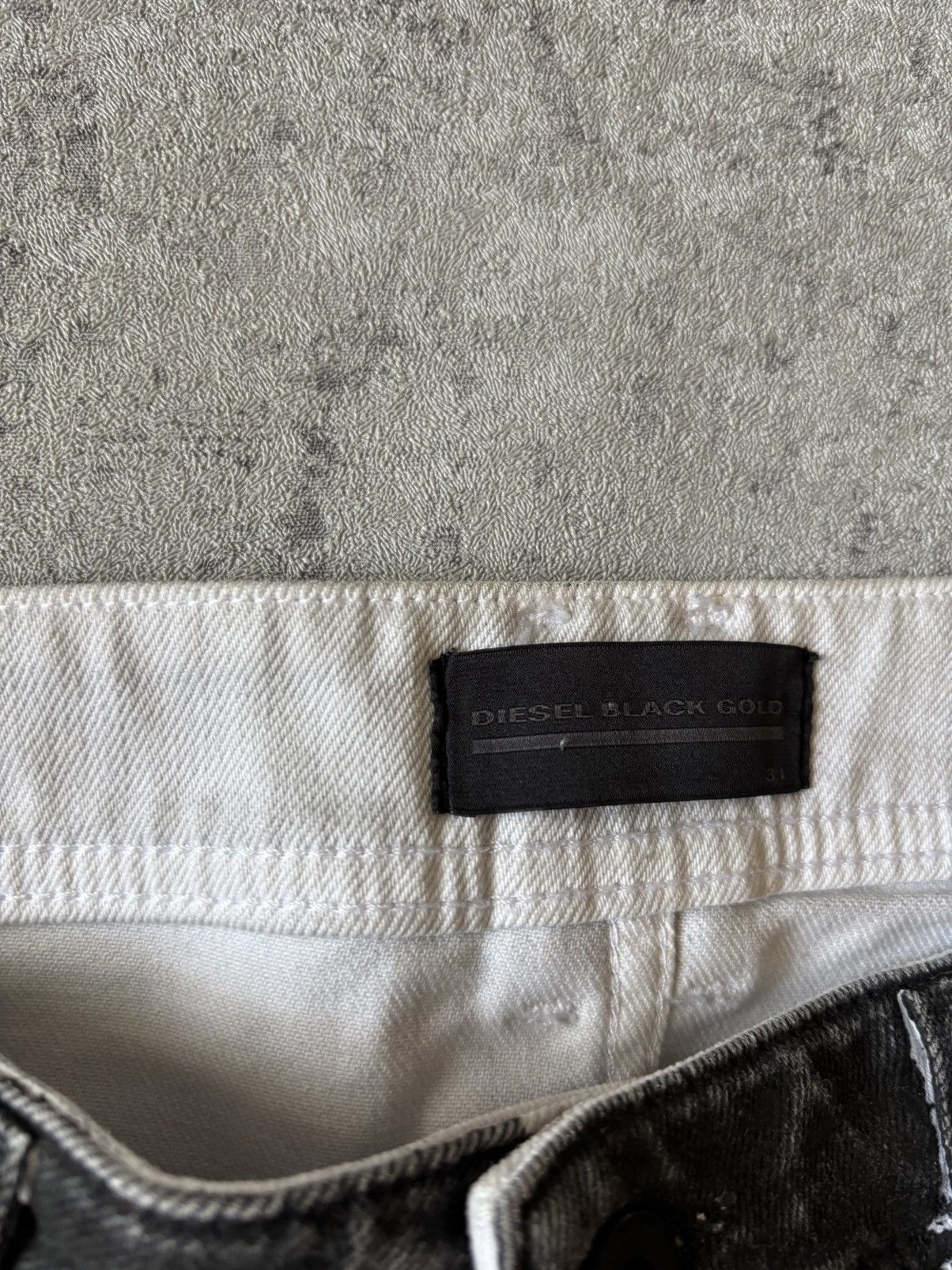 Diesel Black Gold × Japanese Brand RARE CRAZY DIESEL BLACK GOLD JEANS Size US 31 - 5 Thumbnail