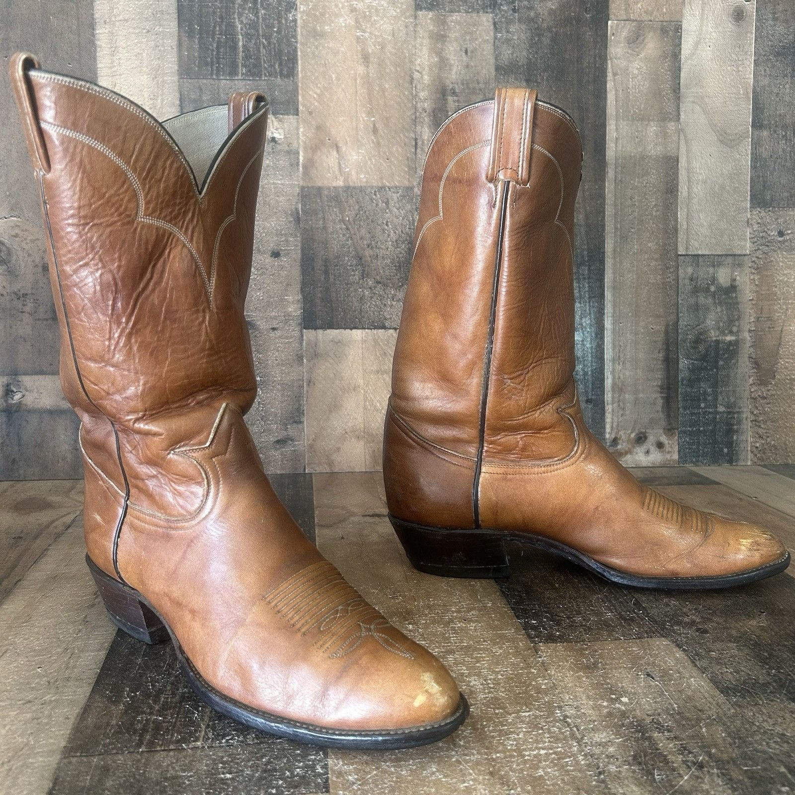 Tony Lama Tony Lama Vintage Gold Label Western Cowboy Boots Mens 12 D Size US 12 / EU 45 - 11 Thumbnail