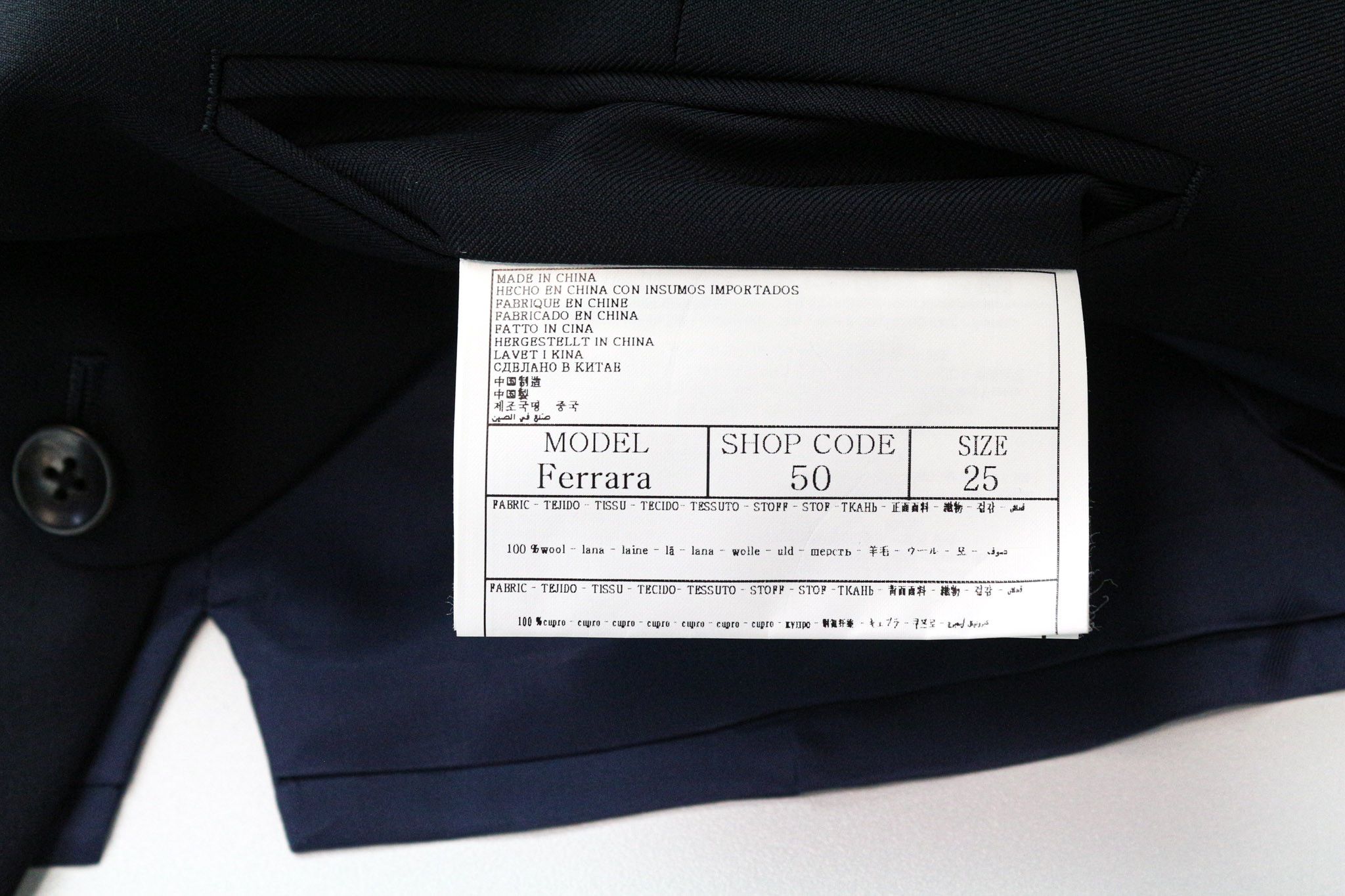 Suitsupply FERRARA UK40S Navy Wool Slim Suit 75038 Size 40S - 7 Thumbnail