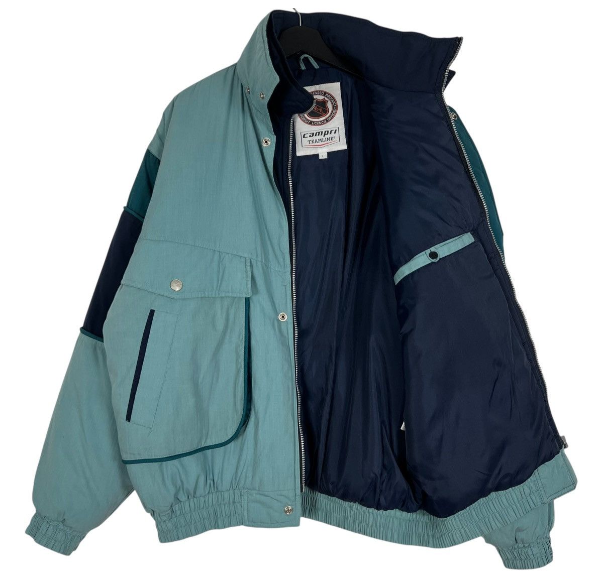 NHL Vintage Anaheim Mighty Ducks Padded Jacket Removable Hoodie Size US L / EU 52-54 / 3 - 3 Thumbnail