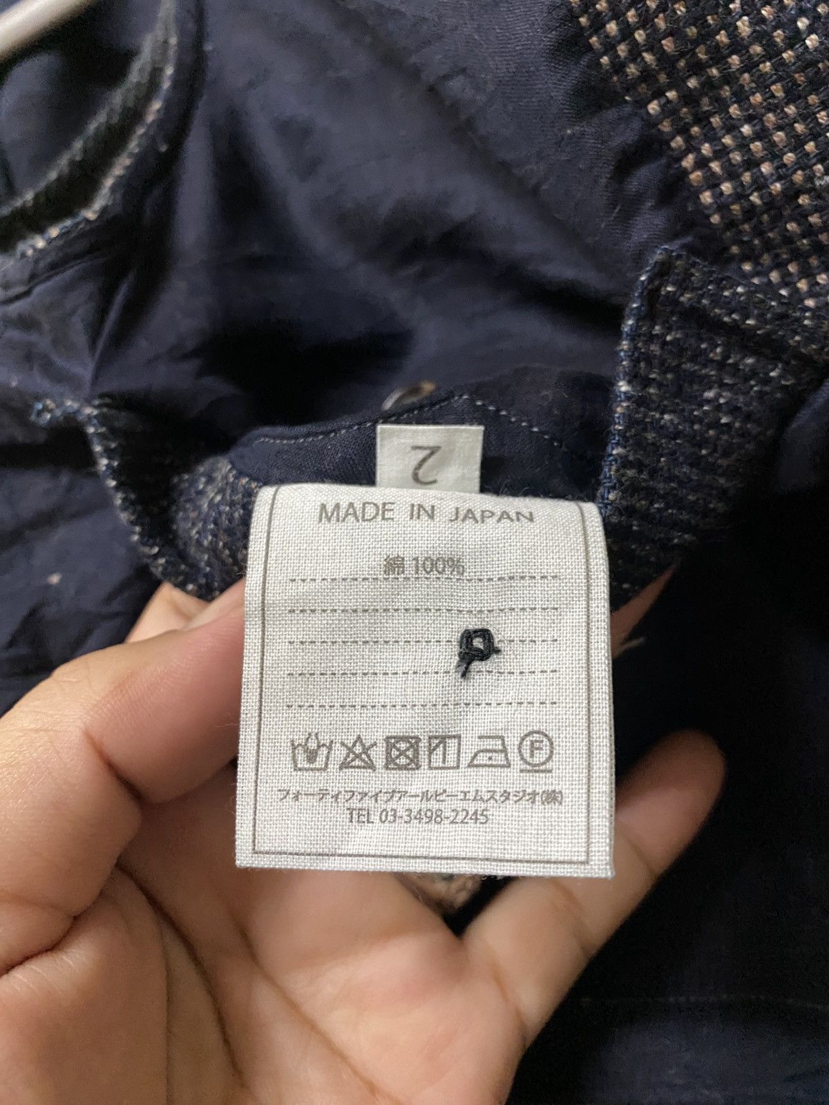 45rpm 45 RPM Indigo Blue Japan Vest jacket workwear Size US S / EU 44-46 / 1 - 8 Thumbnail