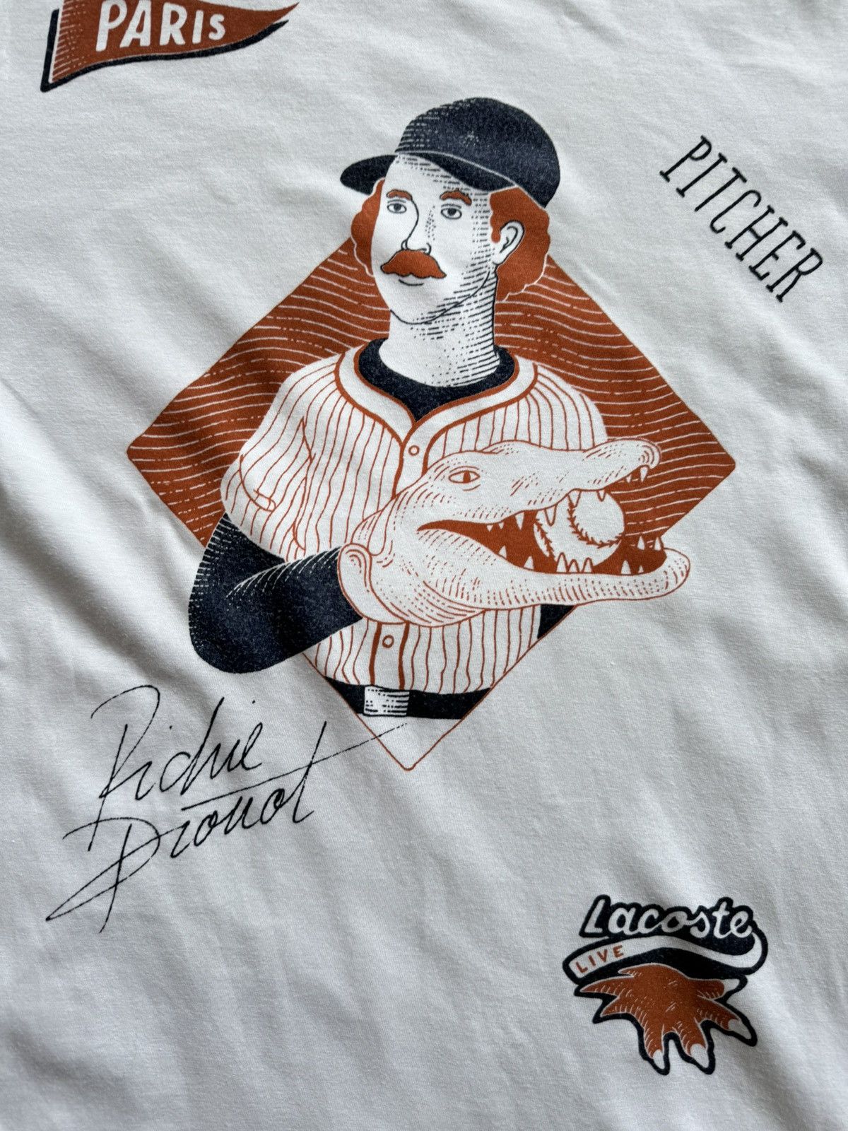 Lacoste Lacoste vintage baseball pitcher tee Size US M / EU 48-50 / 2 - 2 Thumbnail