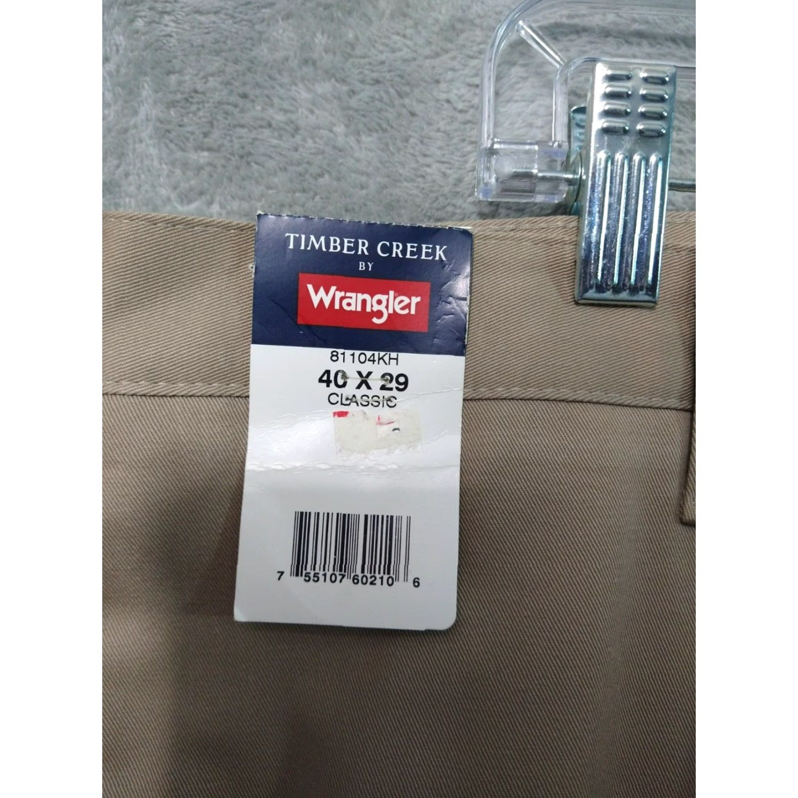 Wrangler Timber Creek Wrangler Pants Mens 40x29 Beige Chino Classic Fit Flat Front Size US 40 / EU 56 - 7 Thumbnail