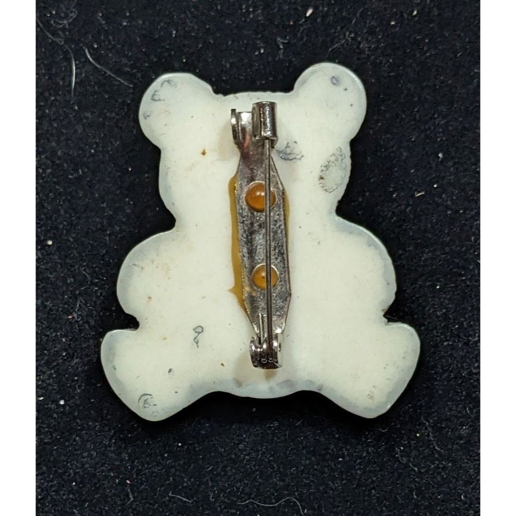 Other Vintage Kidcore Grey Teddy Bear Brooch With Bowtie Size ONE SIZE - 4 Thumbnail