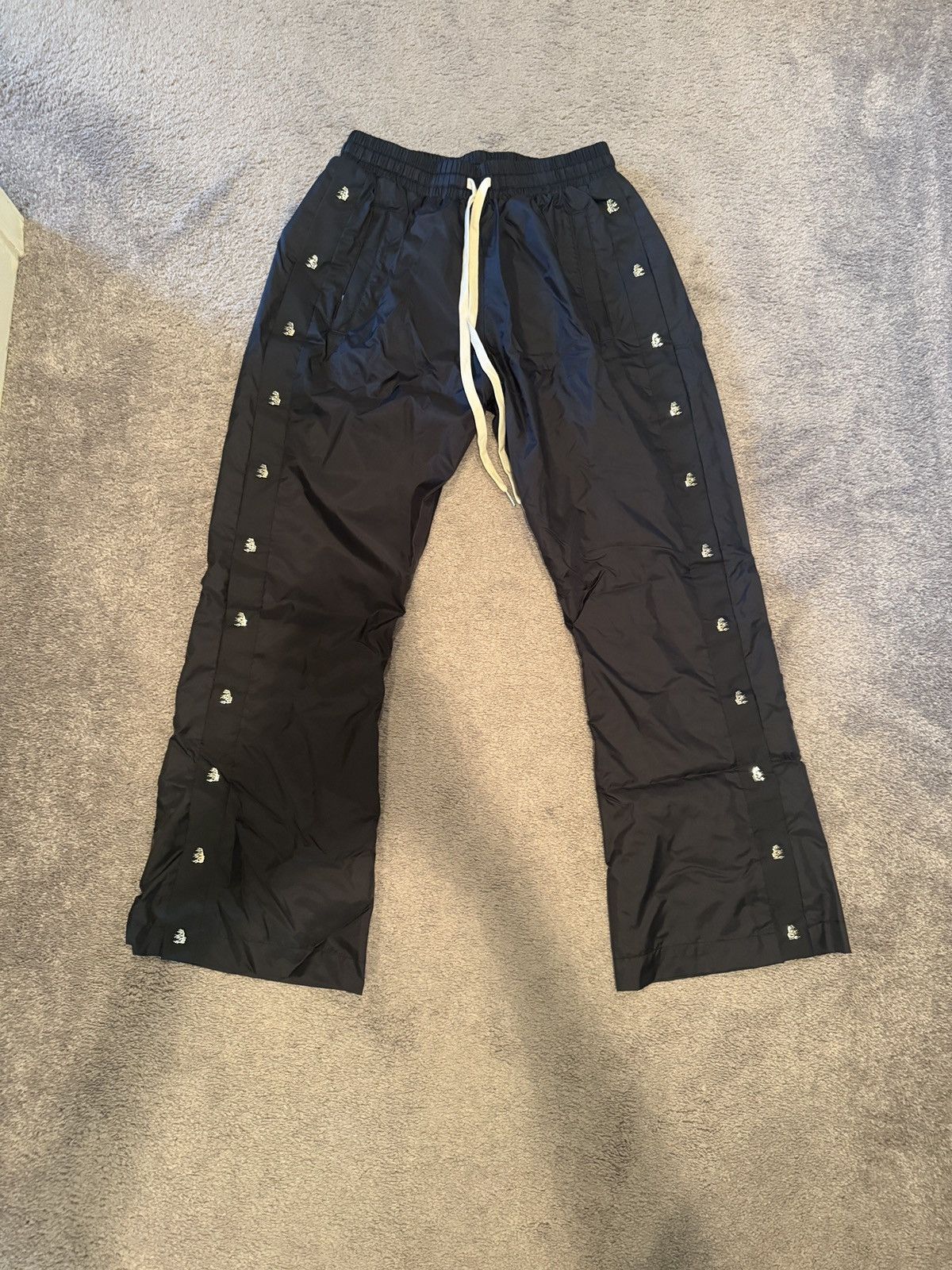 image of Hellstar Waxed Nylon Pants in Black, Men's (Size 32)