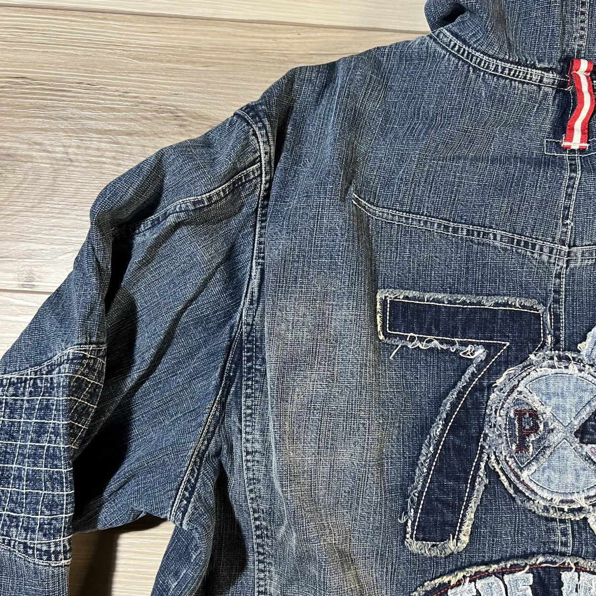 Pepe Jeans Blue Hooded Denim Jean Jacket Size US XL / EU 56 / 4 - 17 Thumbnail