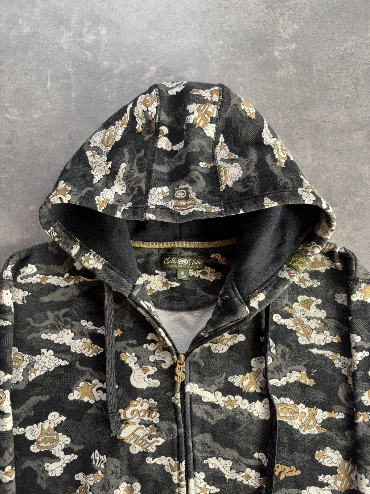 Ecko Unltd. Ecko Unltd Dollar Money AOP Baggy Zip Hoodie XL XXL Size US XL / EU 56 / 4 - 8 Thumbnail