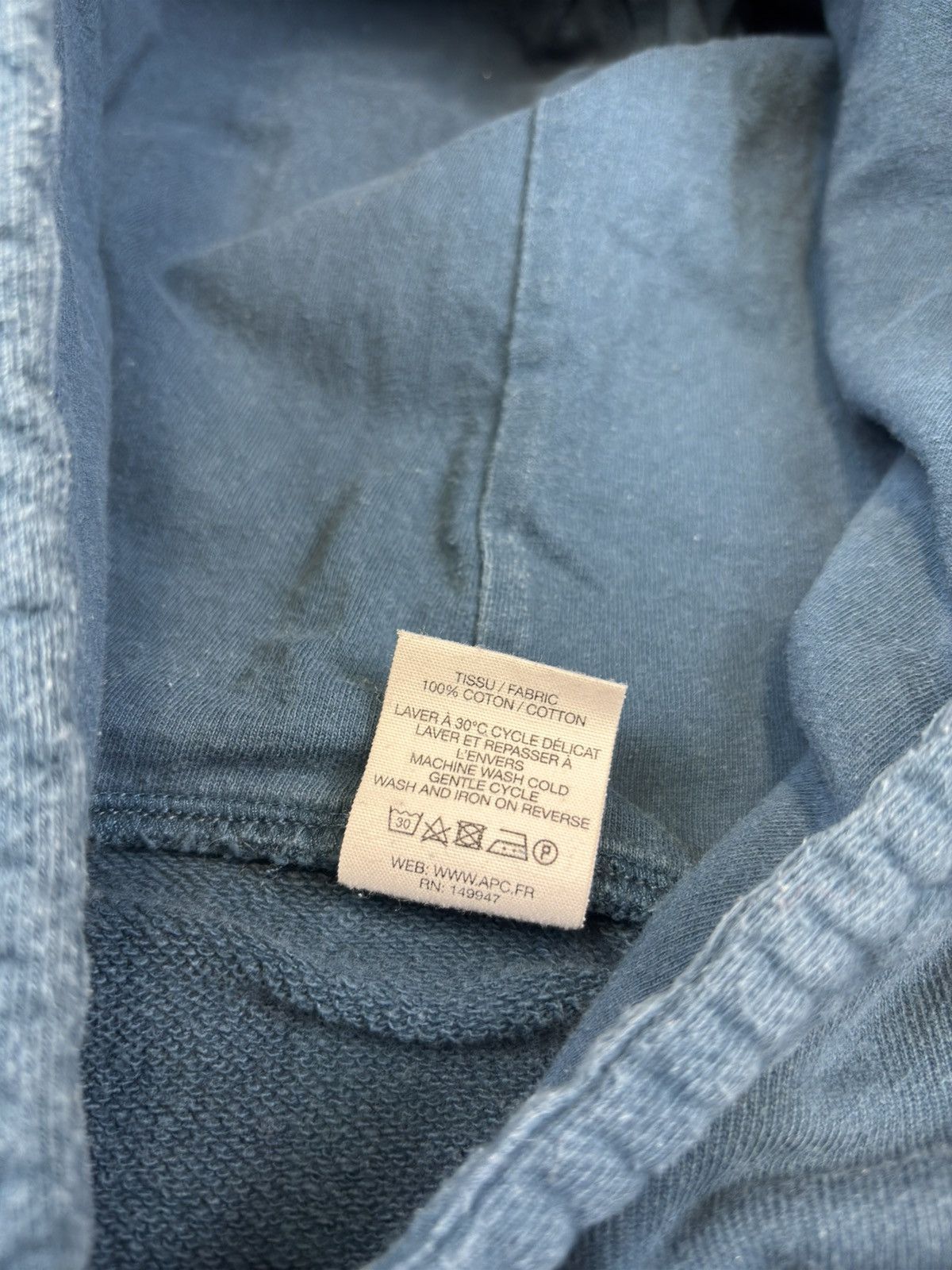 A.P.C. × Vintage Vintage A.P.C US Logo Hoodie Blue Designer Archive Luxury Size US XL / EU 56 / 4 - 5 Thumbnail