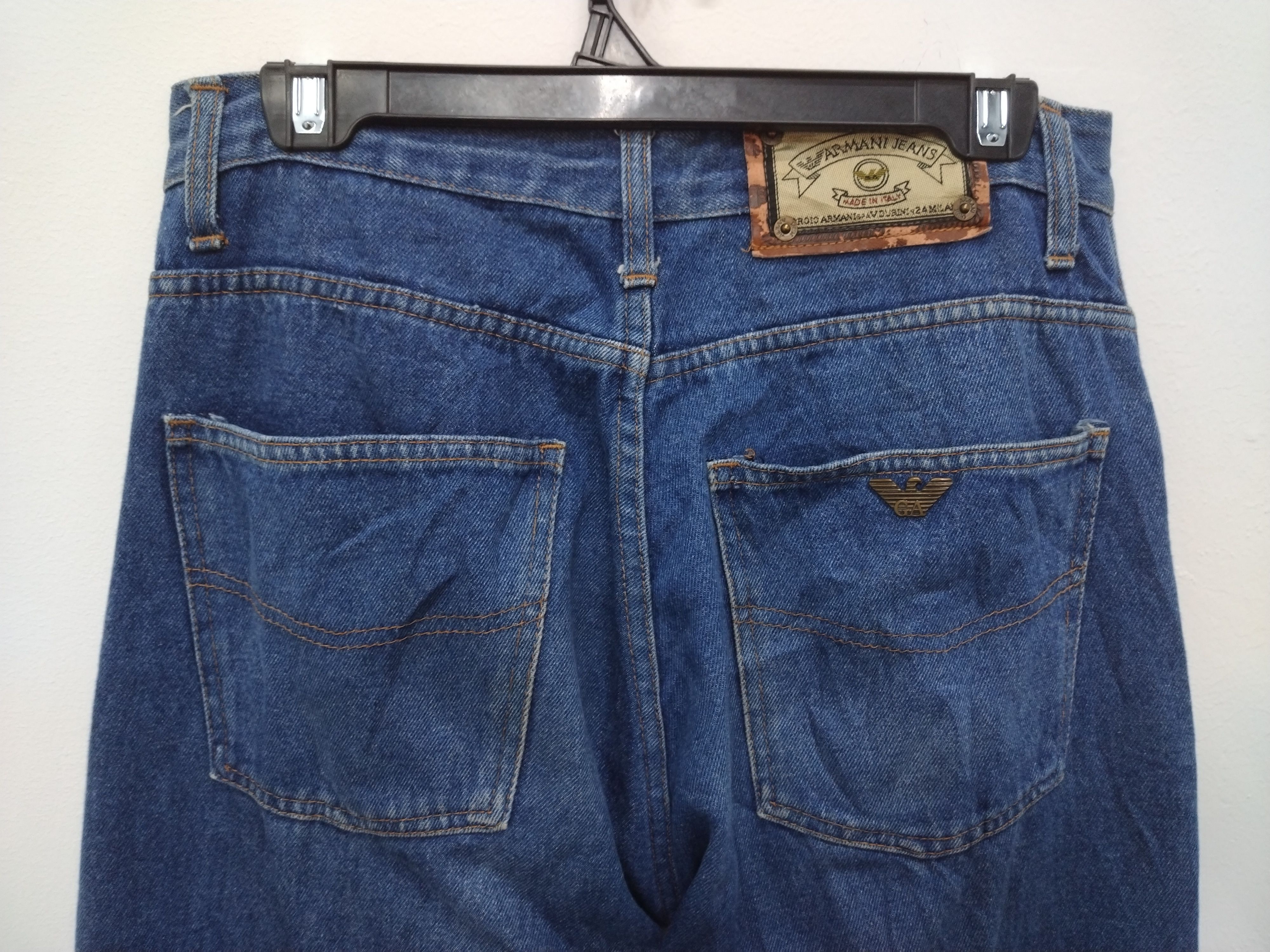 Giorgio Armani × If Six Was Nine × Vintage 💥 Vintage GA Armani Jeans sunfaded blue Jeans made in italy Size US 33 - 14 Thumbnail