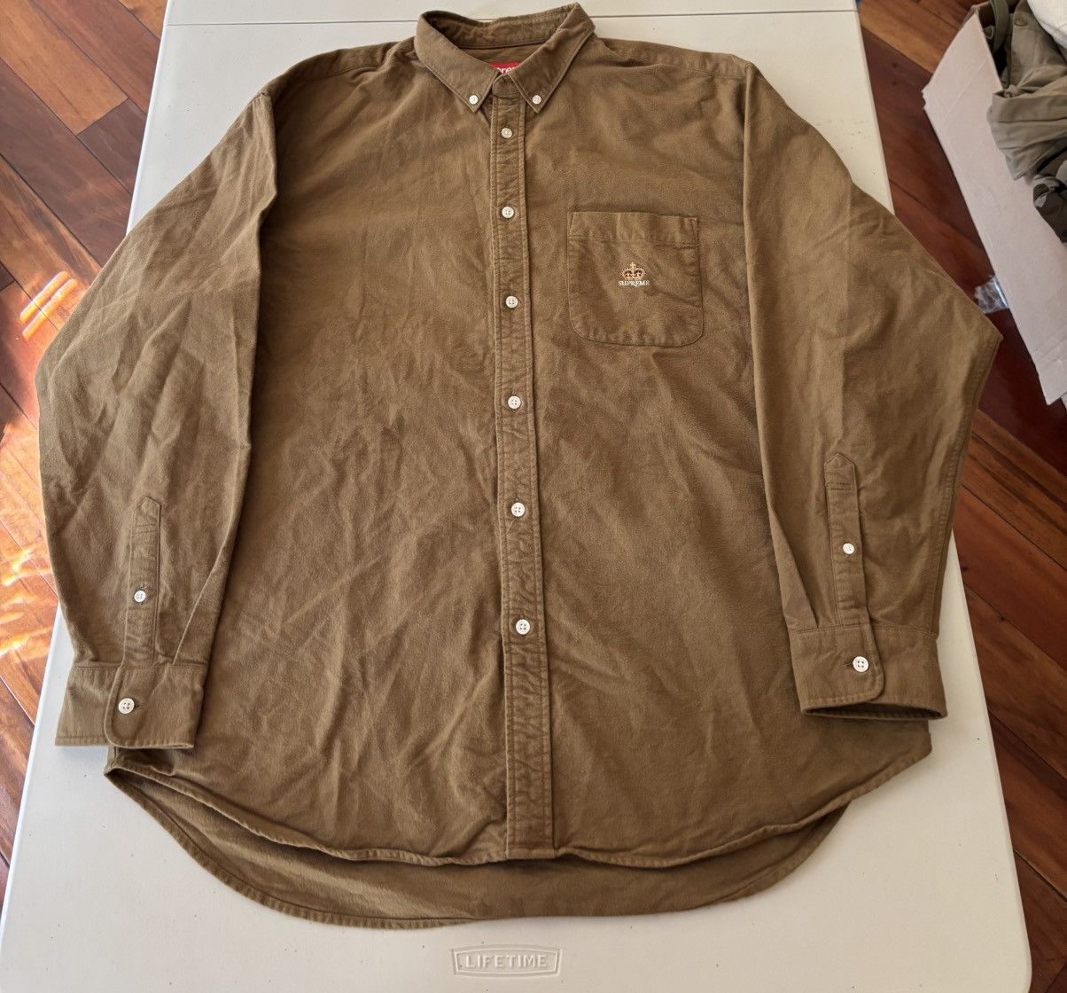 Supreme Supreme Crown L/S Button Up Shirt Brown Size US L / EU 52-54 / 3 - 1 Thumbnail
