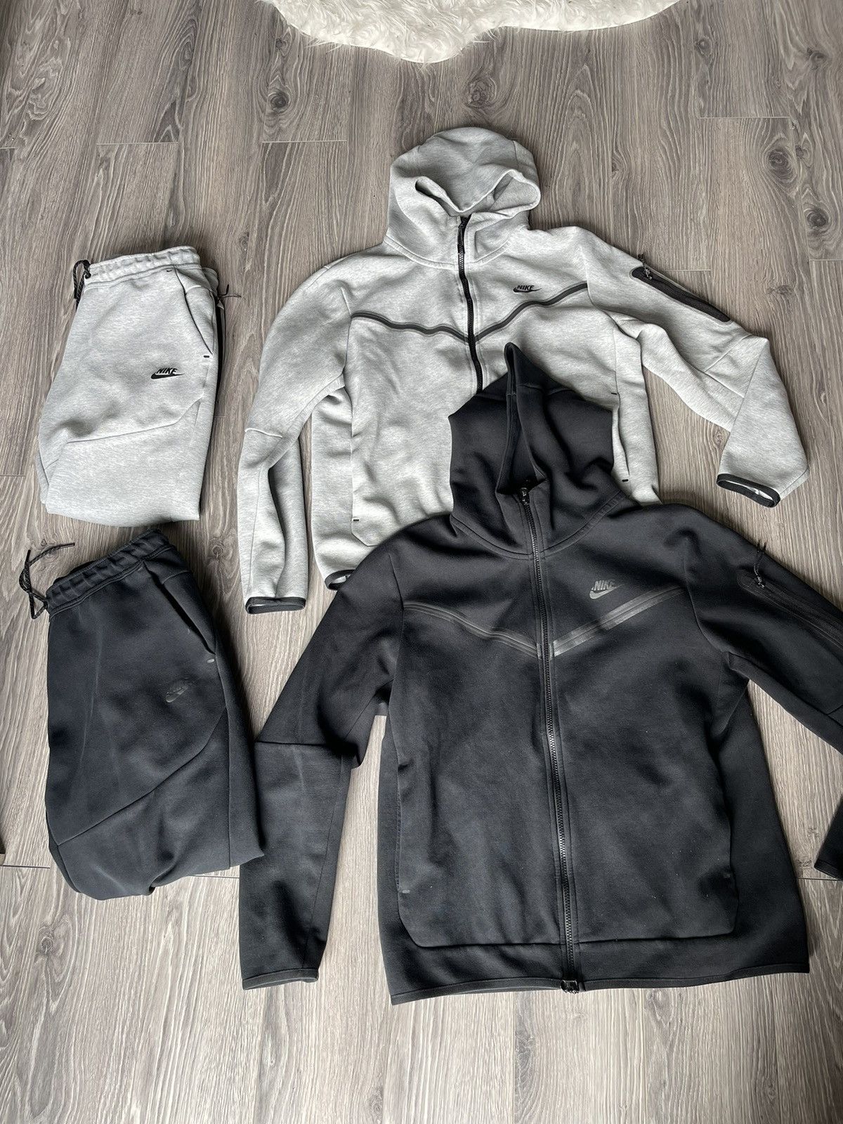 Nike Nike Tech Fleece Suit Combo Heather Grey & Black Grailed