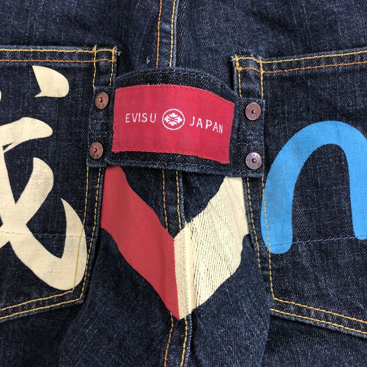 Evisu Rare🔥 Y2K Evisu Daicock Multi Pocket Selvedge Denim Jeans Size US 30 / EU 46 - 9 Thumbnail