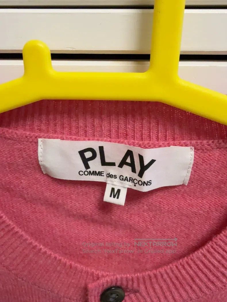 Comme des Garcons Comme Des Garcons Pink Double Heart Women's Woolen Cardiga Size M / US 6-8 / IT 42-44 - 2 Thumbnail