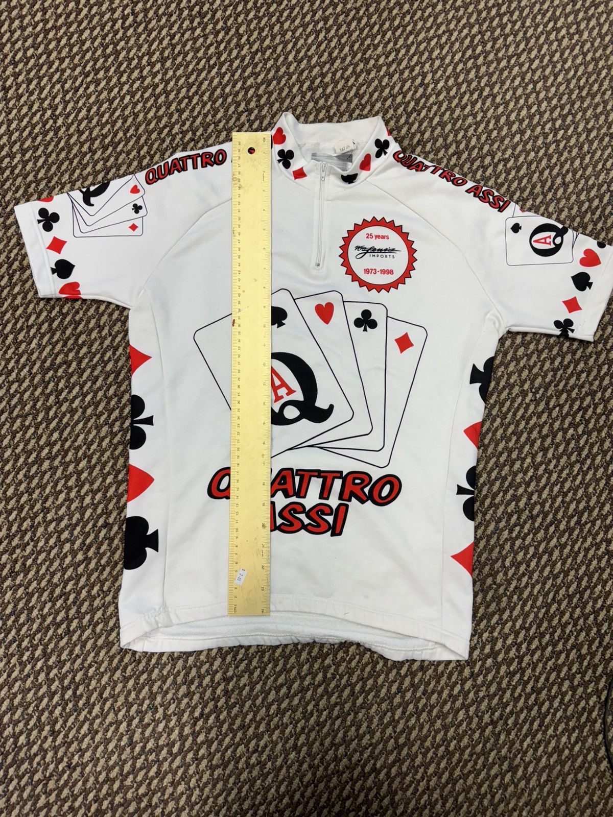 Vintage 1998 Quattro Assi Cards Cycling Tee Size US M / EU 48-50 / 2 - 4 Thumbnail