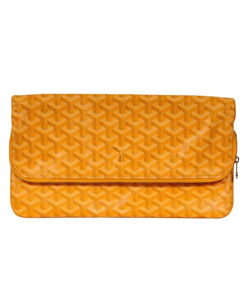 Goyard Saint Marie Clutch Bag Yellow Coated Canvas Travel Pouch Size ONE SIZE - 1 Thumbnail