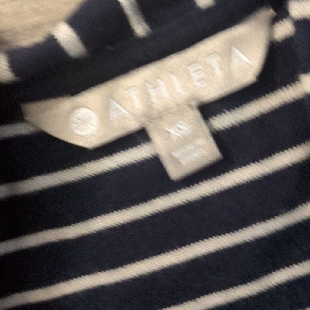 Athleta Athleta navy.blue striped open Cardigan with pockets size XS Size XS / US 0-2 / IT 36-38 - 3 Thumbnail