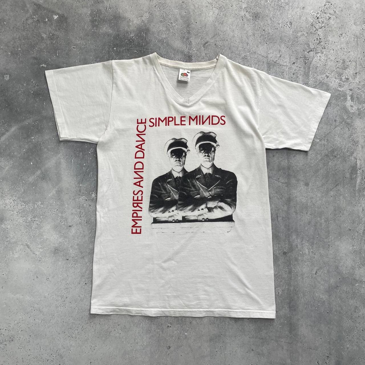 Band Tees Simple Minds Empires And Dance Promo V-Neck T Shirt White M Size US M / EU 48-50 / 2 - 1 Thumbnail