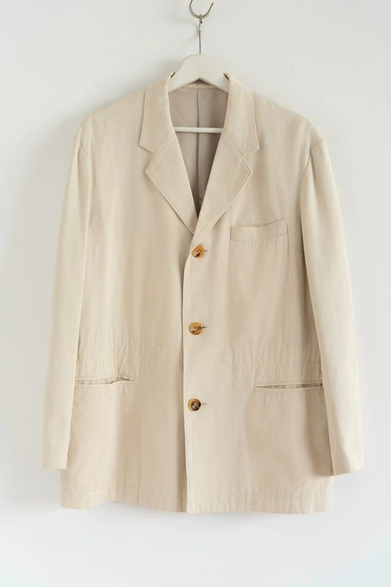 Y's for Men Y's For Men size 2 00 beige drawstring blazer Size 36R - 1 Thumbnail