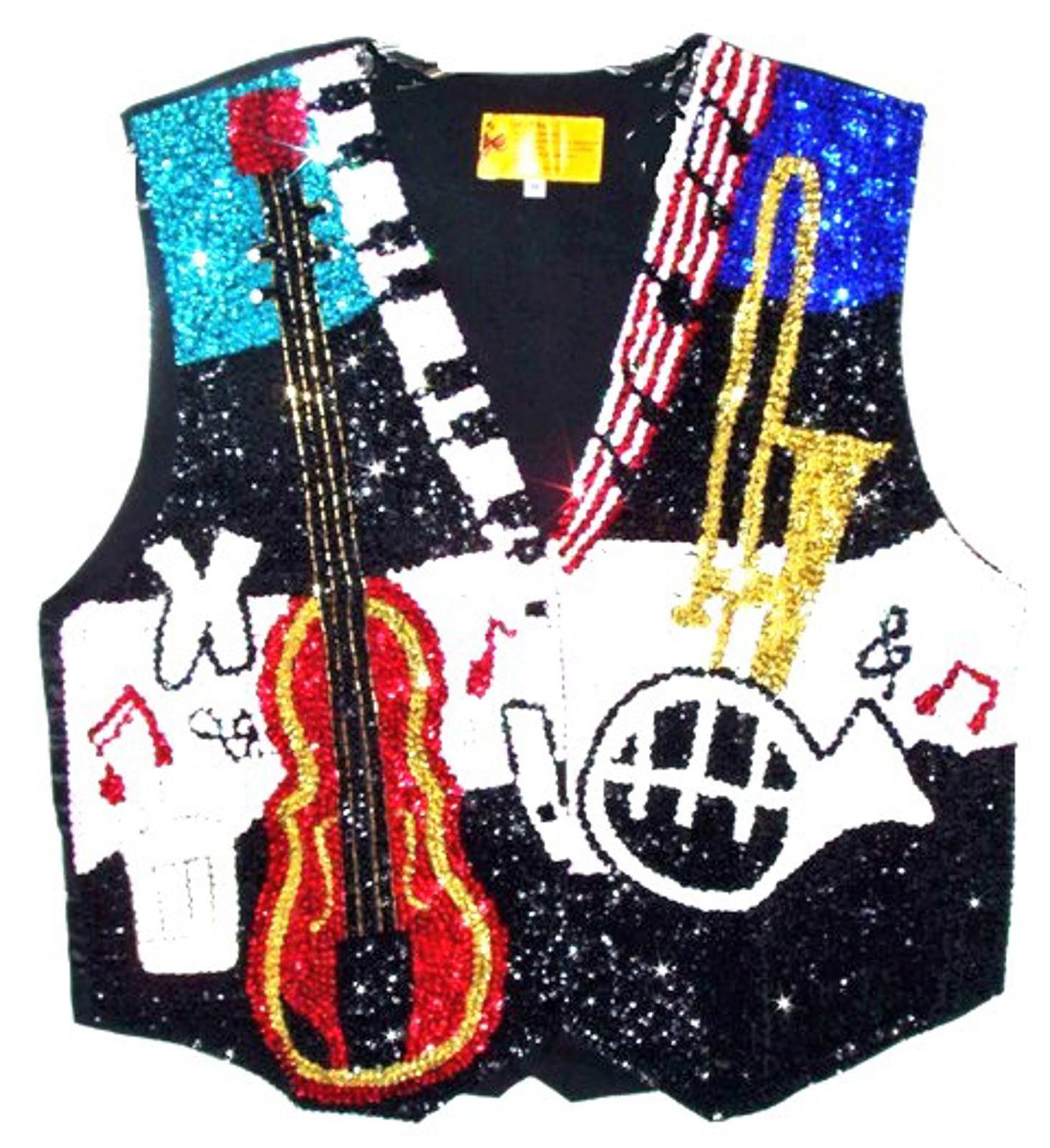 Designer Sequin Vest JAZZ MUSICAL INSTRUMENTS Size ONE SIZE - 1 Preview
