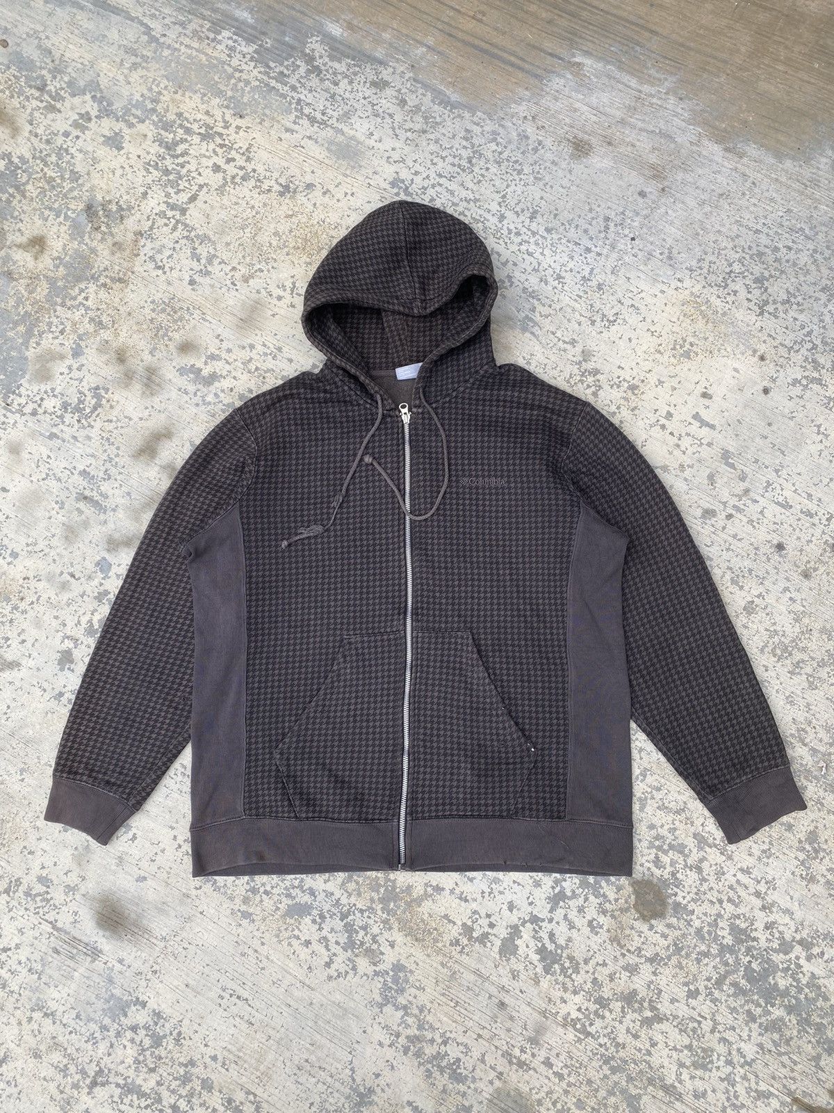 Columbia AW Columbia Houndstooth distressed zip up hoodies Size US XL / EU 56 / 4 - 1 Thumbnail