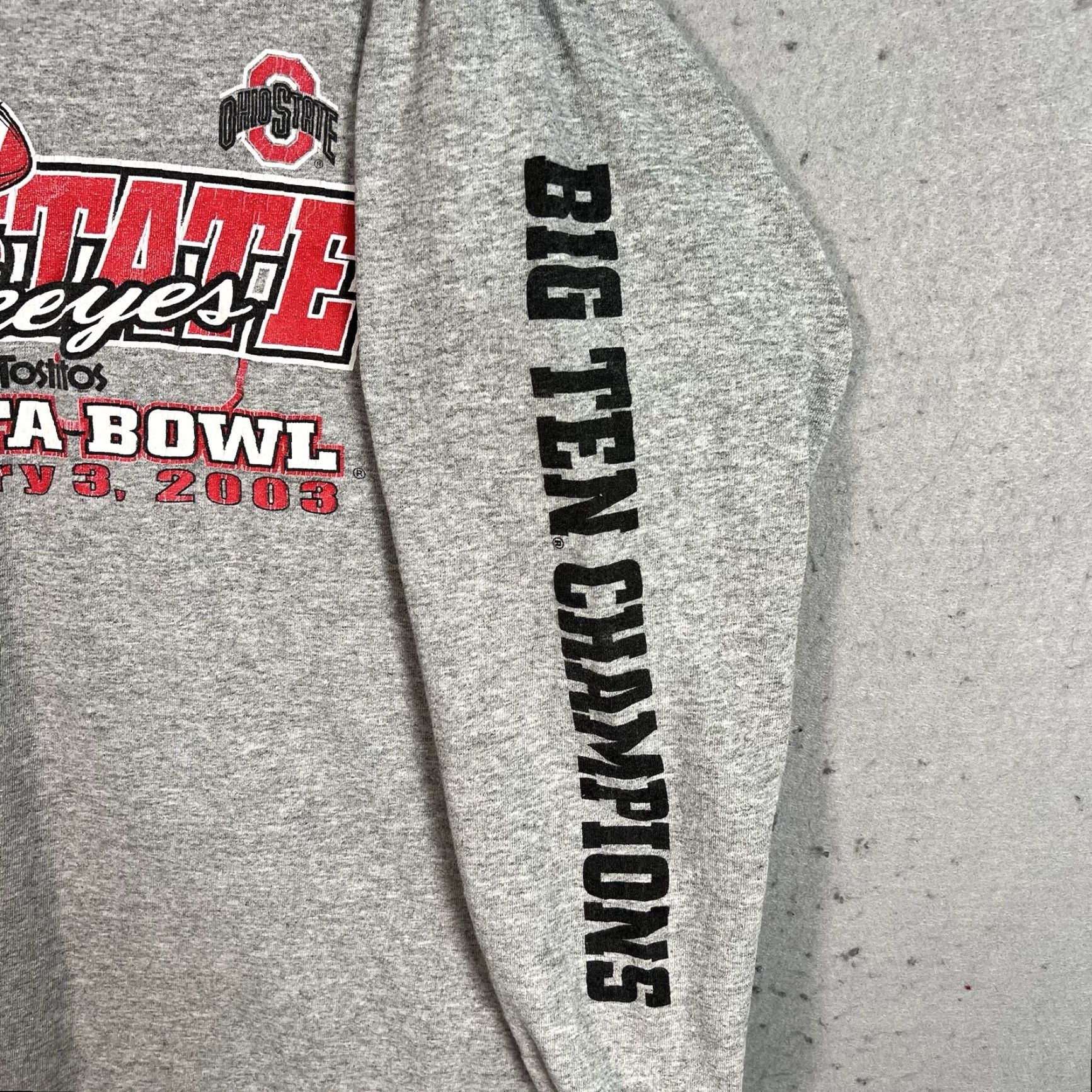 Delta VINTAGE Ohio State Buckeyes Fiesta Bowl T Shirt Adult Medium Gray Mens Size US M / EU 48-50 / 2 - 3 Thumbnail