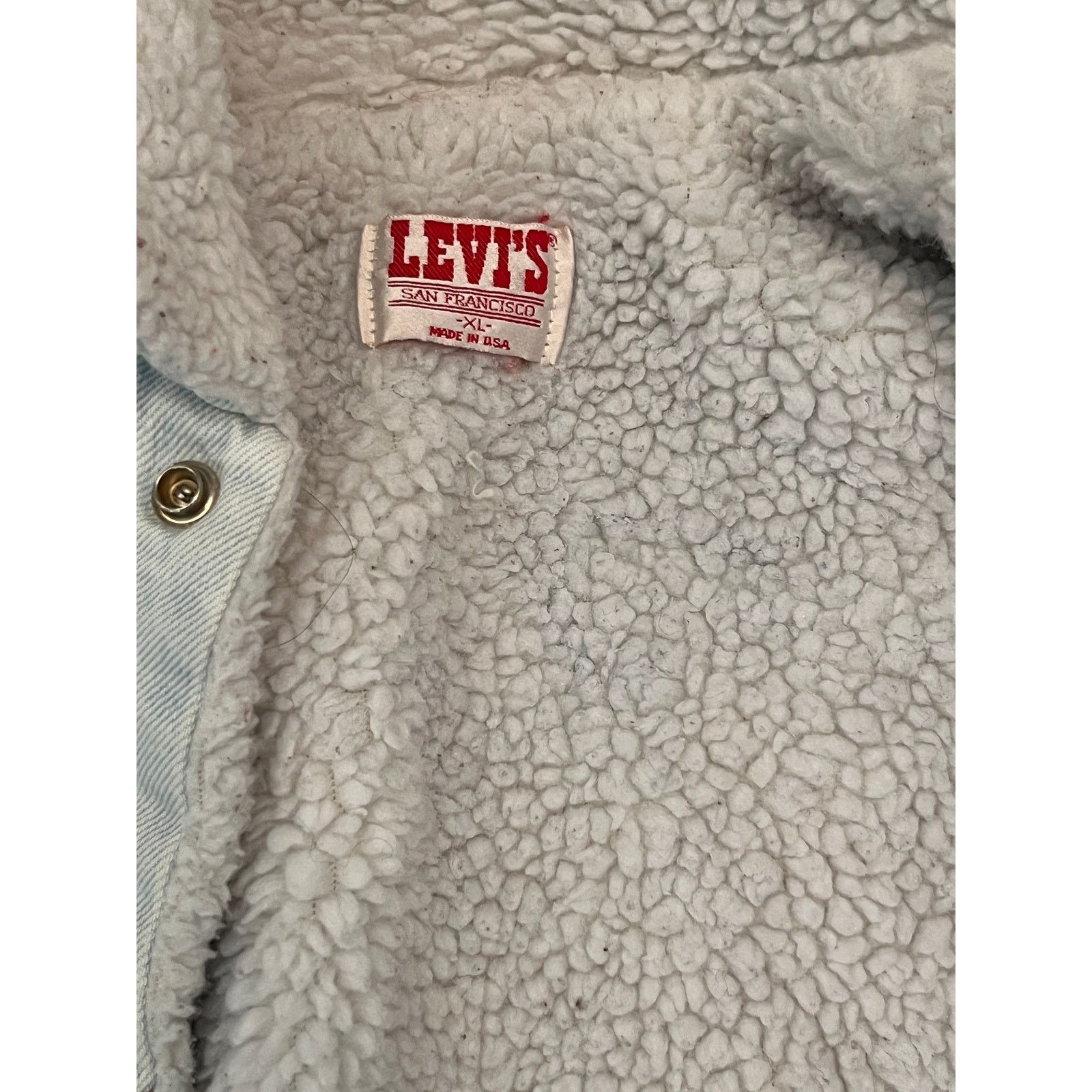 Levi's Vtg 1994 Levi's Sherpa Trucker Jacket XL Made in USA SF Size US XL / EU 56 / 4 - 4 Thumbnail